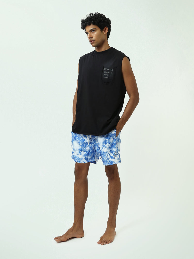 Short de Bain Homme Tie-Dye avec Cordon de Serrage - SWO25SSTE11446TM1