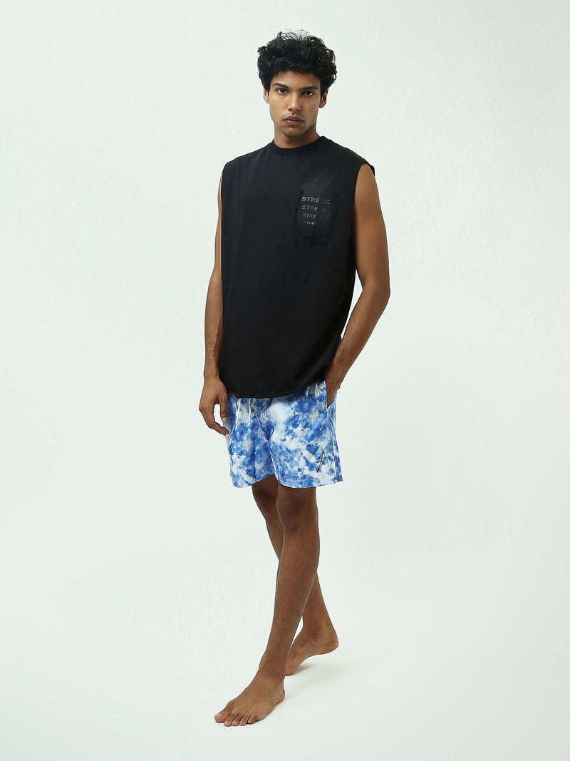 Short de Bain Homme Tie-Dye avec Cordon de Serrage - SWO25SSTE11446TM1