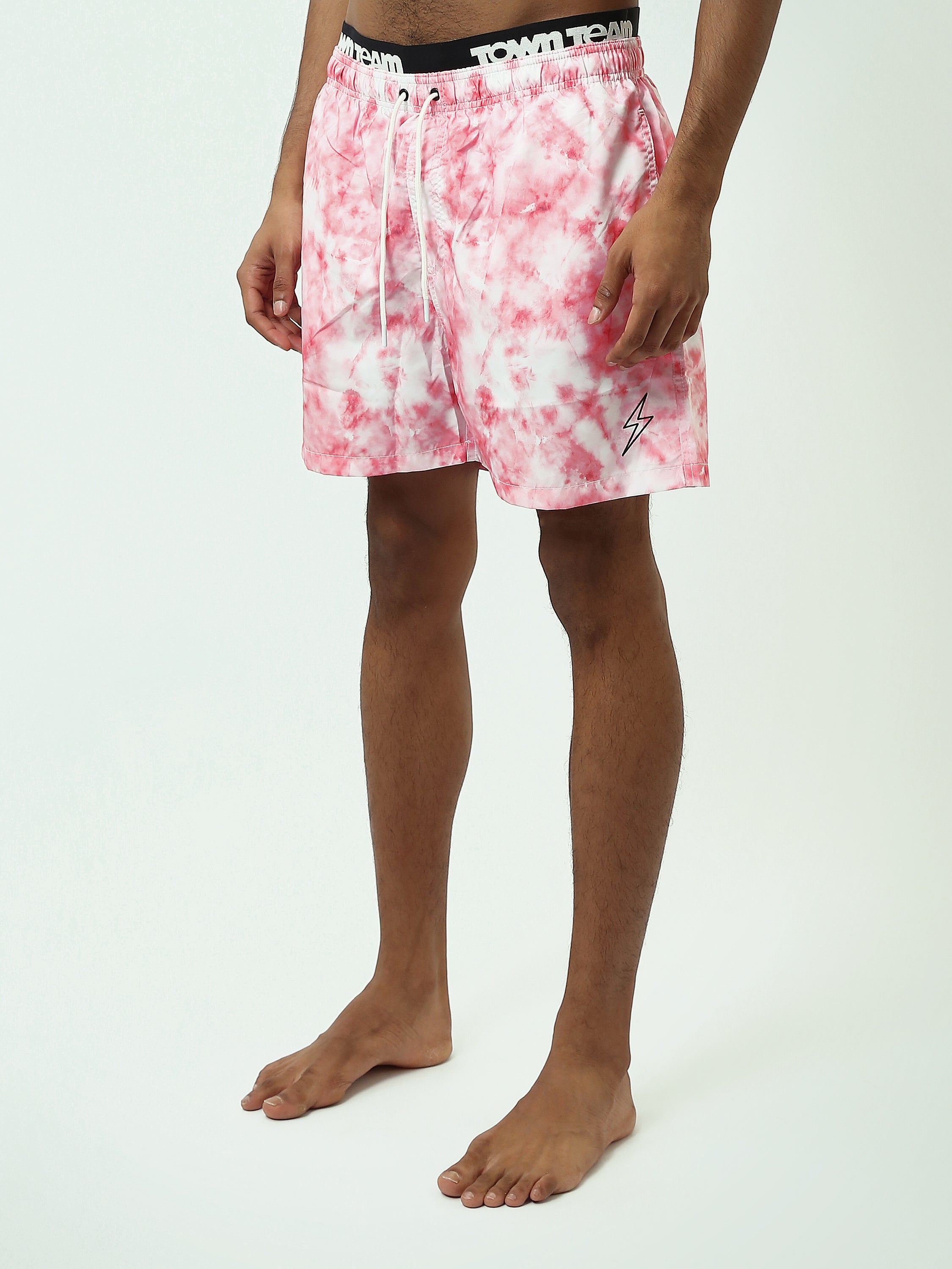Short de Bain Homme Tie-Dye avec Cordon de Serrage - SWO25SSTE11446TM1