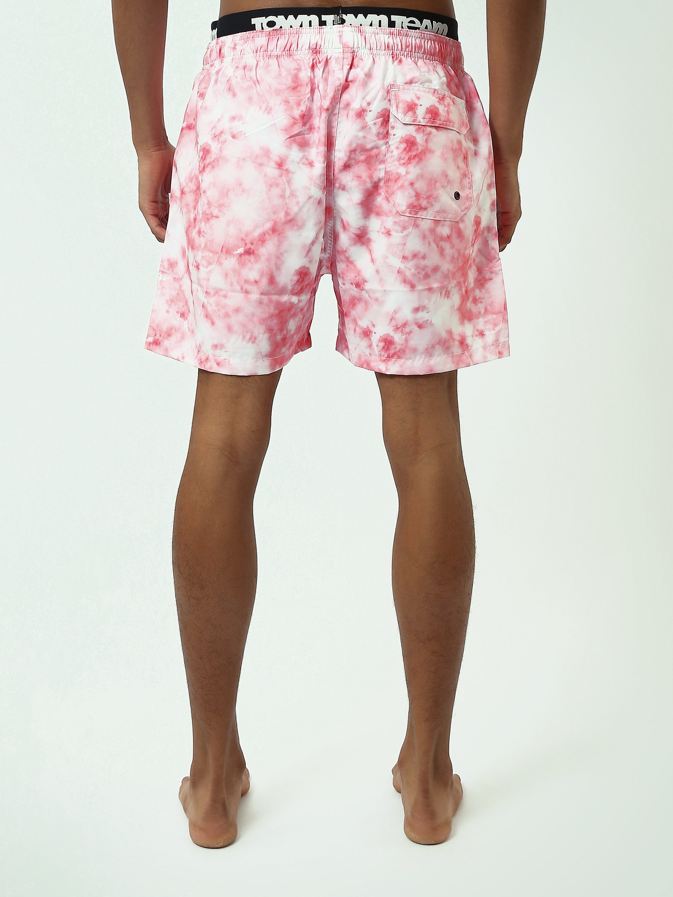 Short de Bain Homme Tie-Dye avec Cordon de Serrage - SWO25SSTE11446TM1