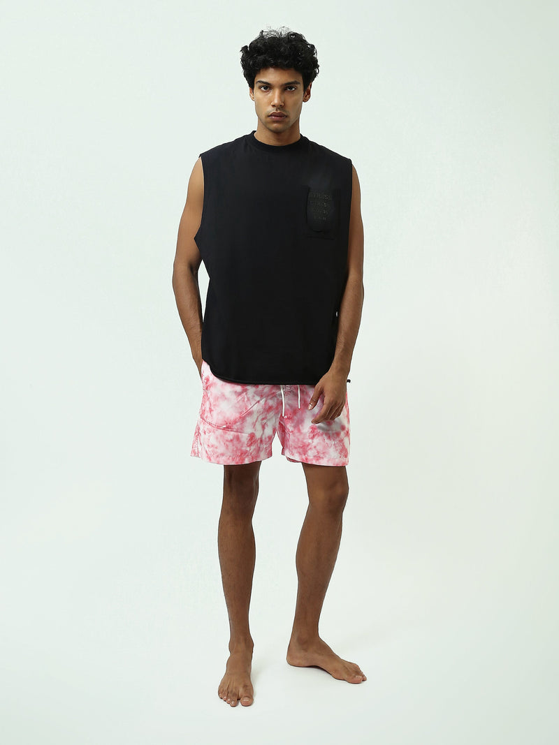 Short de Bain Homme Tie-Dye avec Cordon de Serrage - SWO25SSTE11446TM1