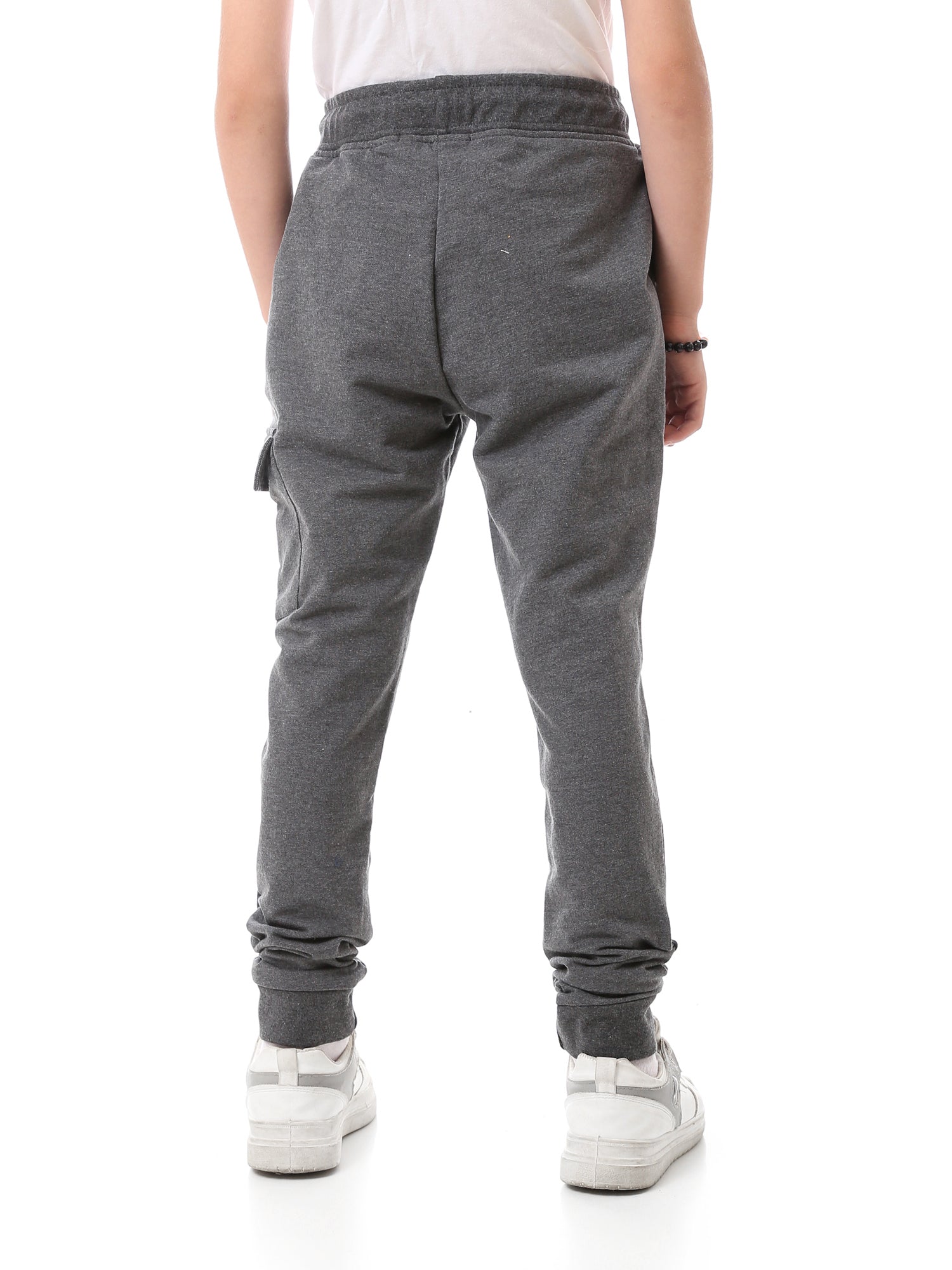 Pantalon de sport pour garçon en couleur charbon avec poches latérales - SWP23SEPL24576TB1