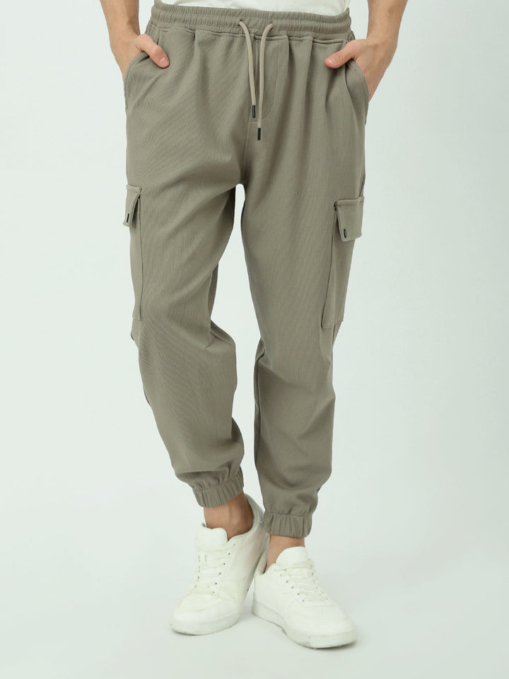 Jogger Cargo Homme à Poches Latérales et Taille Ajustable - SWP24GEBL24617TM1