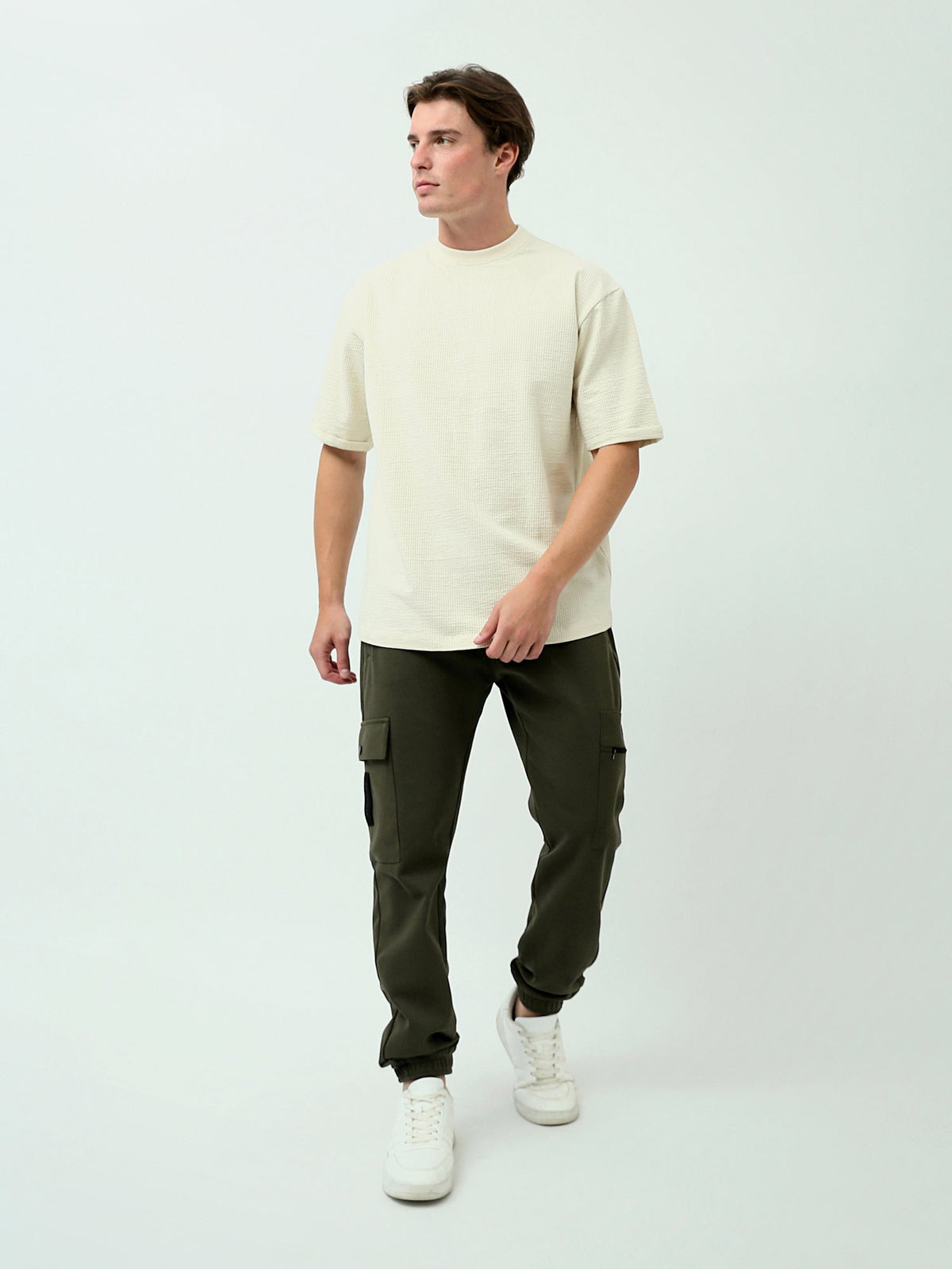 Pantalon Sweat Cargo Homme à Taille Élastique – Coupe Jogger - SWP24GEGS24601TM1