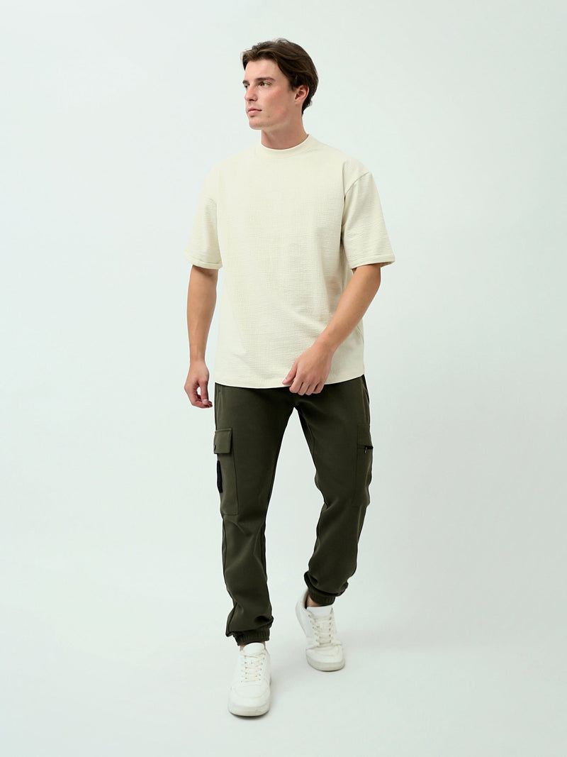 Pantalon Sweat Cargo Homme à Taille Élastique – Coupe Jogger - SWP24GEGS24601TM1