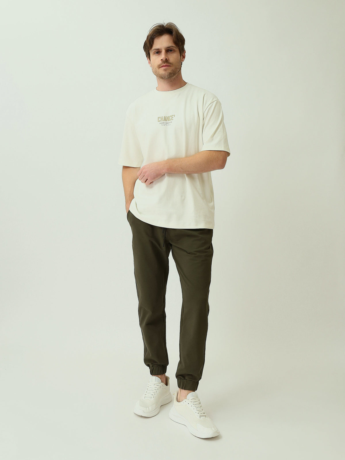 Jogger Homme à Taille Élastique et Bas Resserrés - SWP25GEBW24627TM1