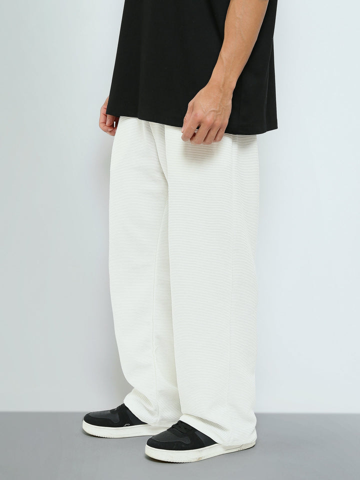 Pantalon Homme Texturé à Coupe Large – Style Casual Moderne - SWP26G24500003TM1