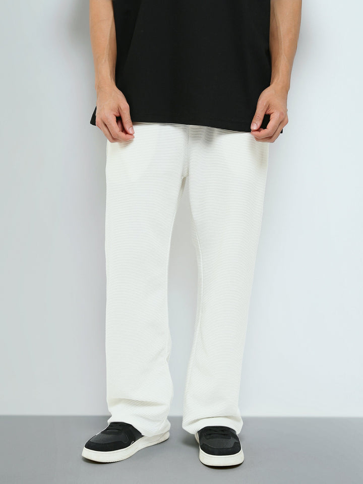 Pantalon Homme Texturé à Coupe Large – Style Casual Moderne - SWP26G24500003TM1