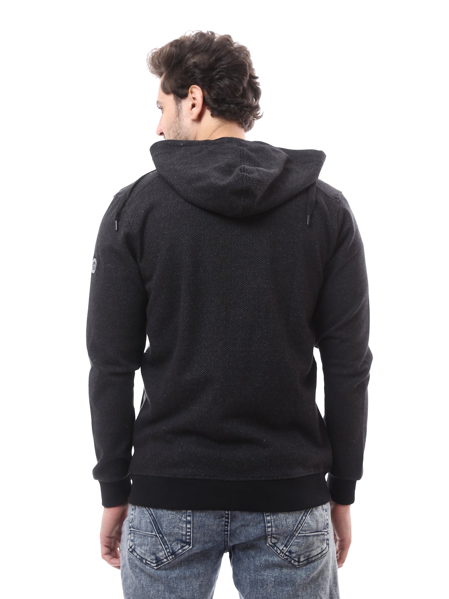 Sweatshirt pour homme doublé avec fermeture éclair et capuche – SWS23WCOT26800TM1