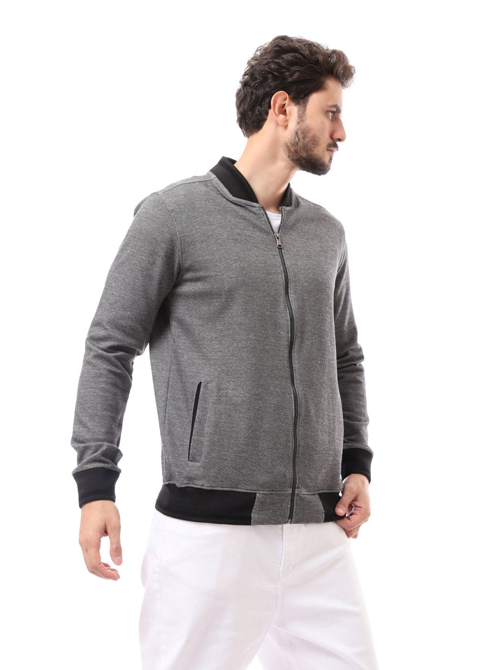 Veste légère homme zippée – Gris foncé au design moderne et confortable – SWS23WCOT26826TM1