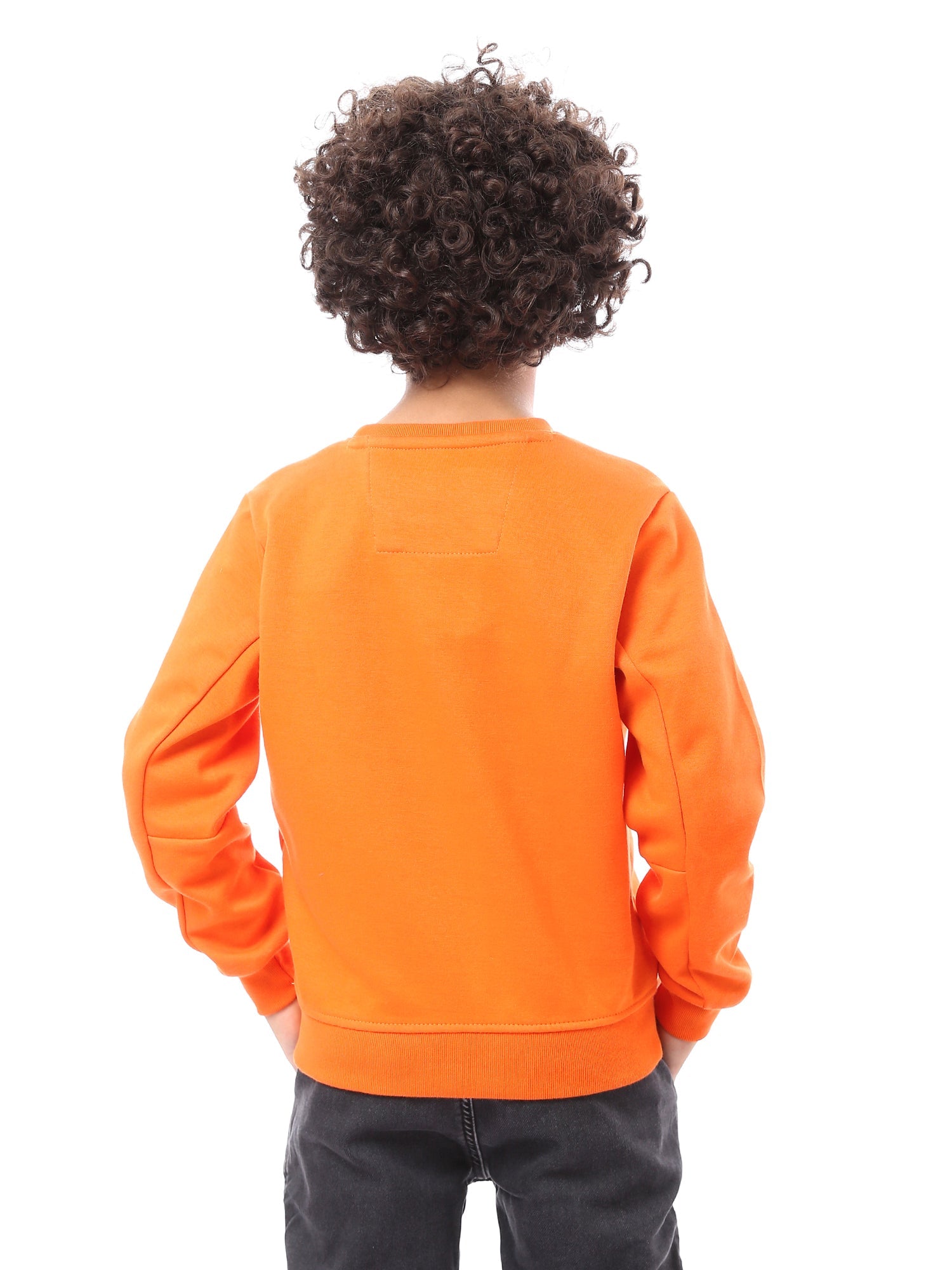 سويت شيرت أطفال بلون برتقالي – تصميم عصري مع طباعة مميزة - SWS23WMIL26722TB1