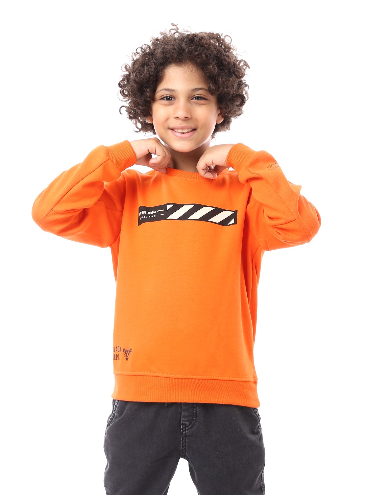 Sweat-shirt enfant orange – Design moderne avec impression distinctive – SWS23WMIL26722TB1