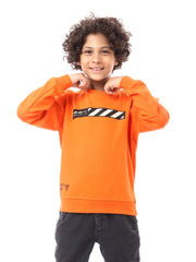 Sweat-Shirt Enfant Moderne Orange avec Imprimé Unique – Confort et Style au Quotidien - SWS23WMIL26722TB1