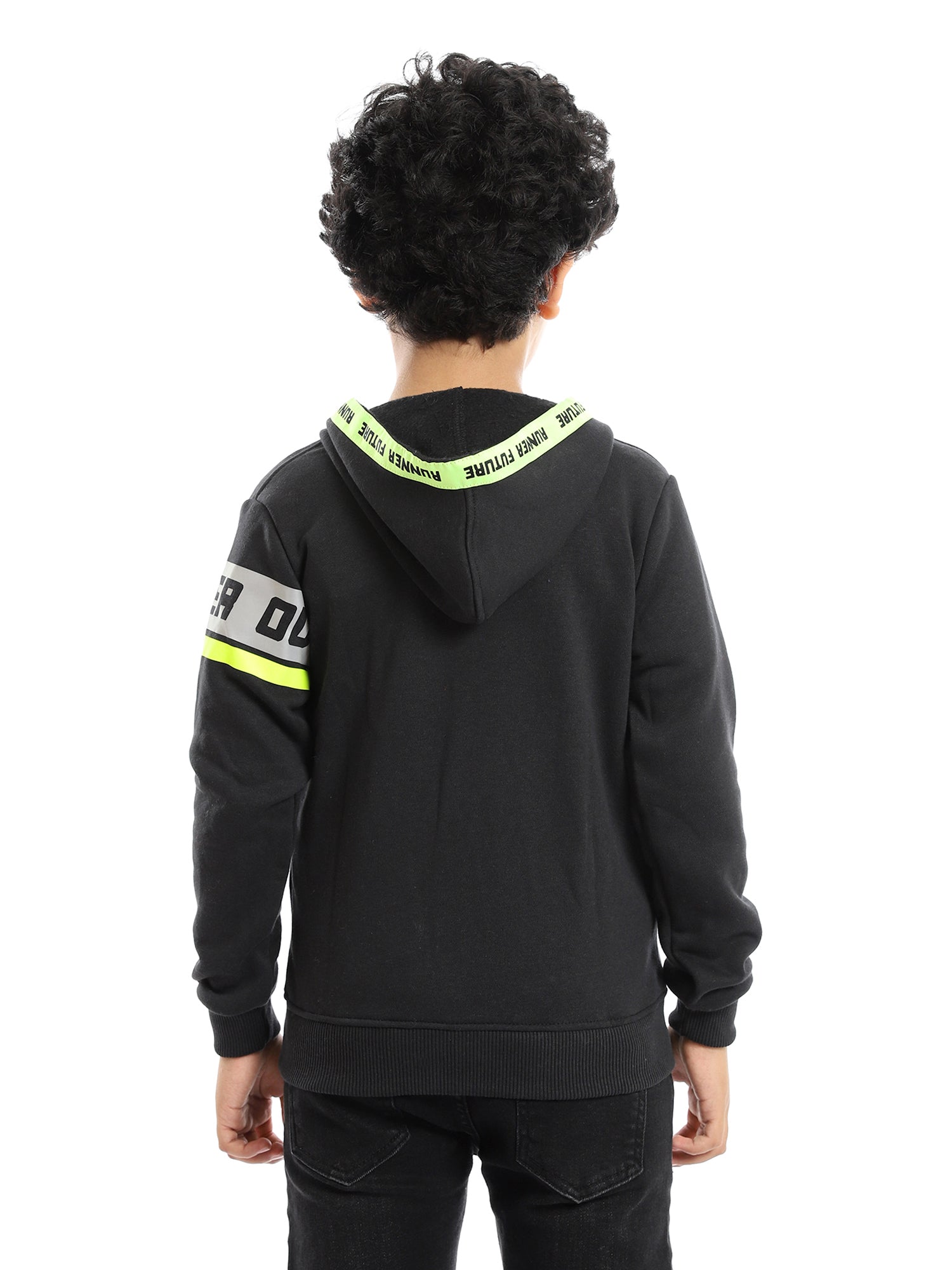 Sweatshirt pour enfants au design moderne - Impression de logo et bandes colorées - SWS23WMIL31424TB1