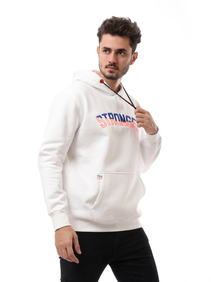 سويت شيرت رجالي بغطاء رأس بتصميم رياضي - SWS24WHEK26030TM1