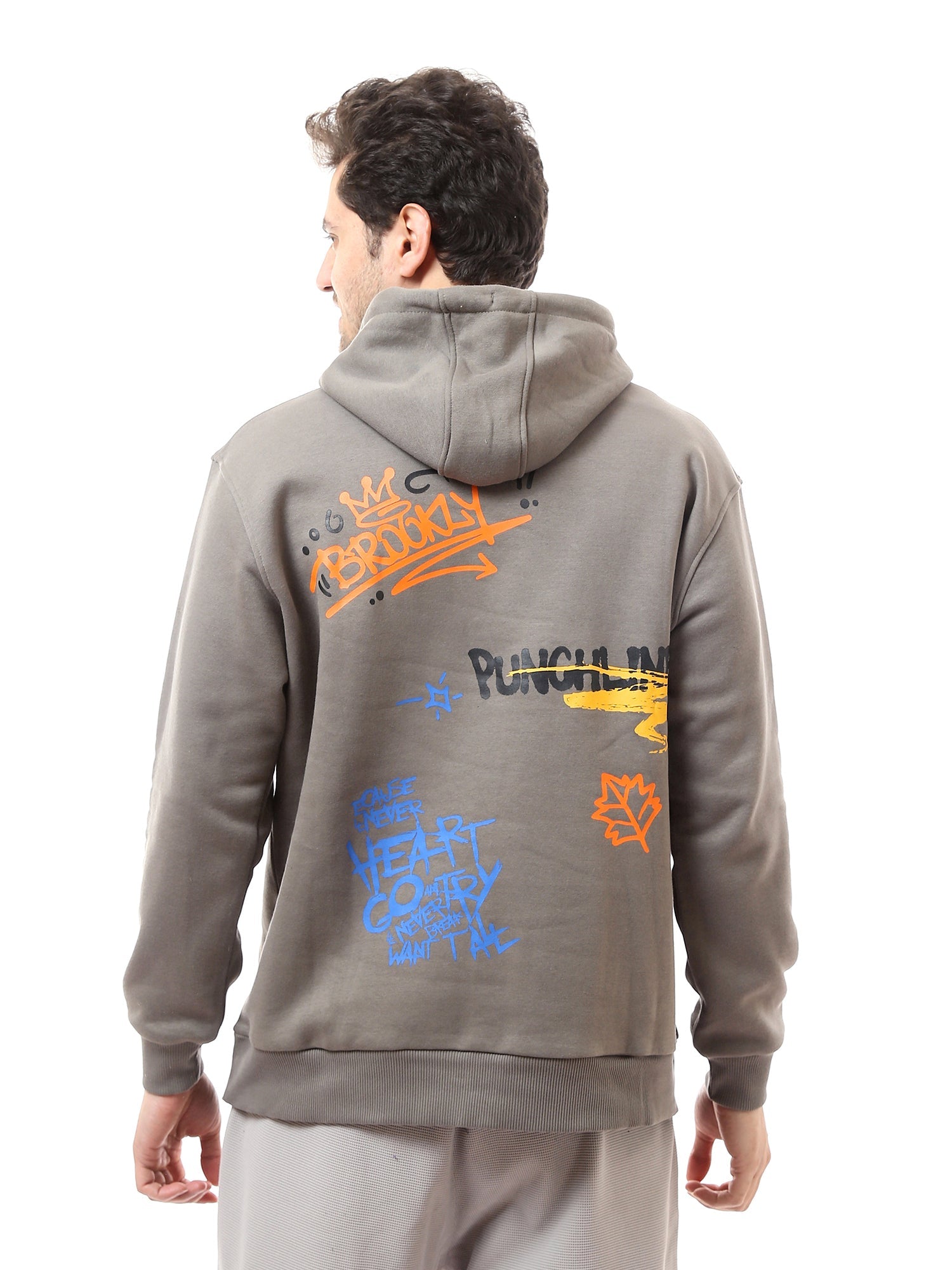 Hoodie Homme à Imprimé Graphique – Style Urbain et Confort - SWS24WHNK26113TM1