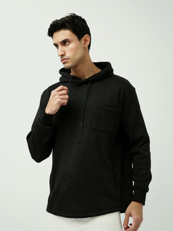 Sweat à Capuche Homme Oversize avec Poche Poitrine - SWS24WHPS26026TM1
