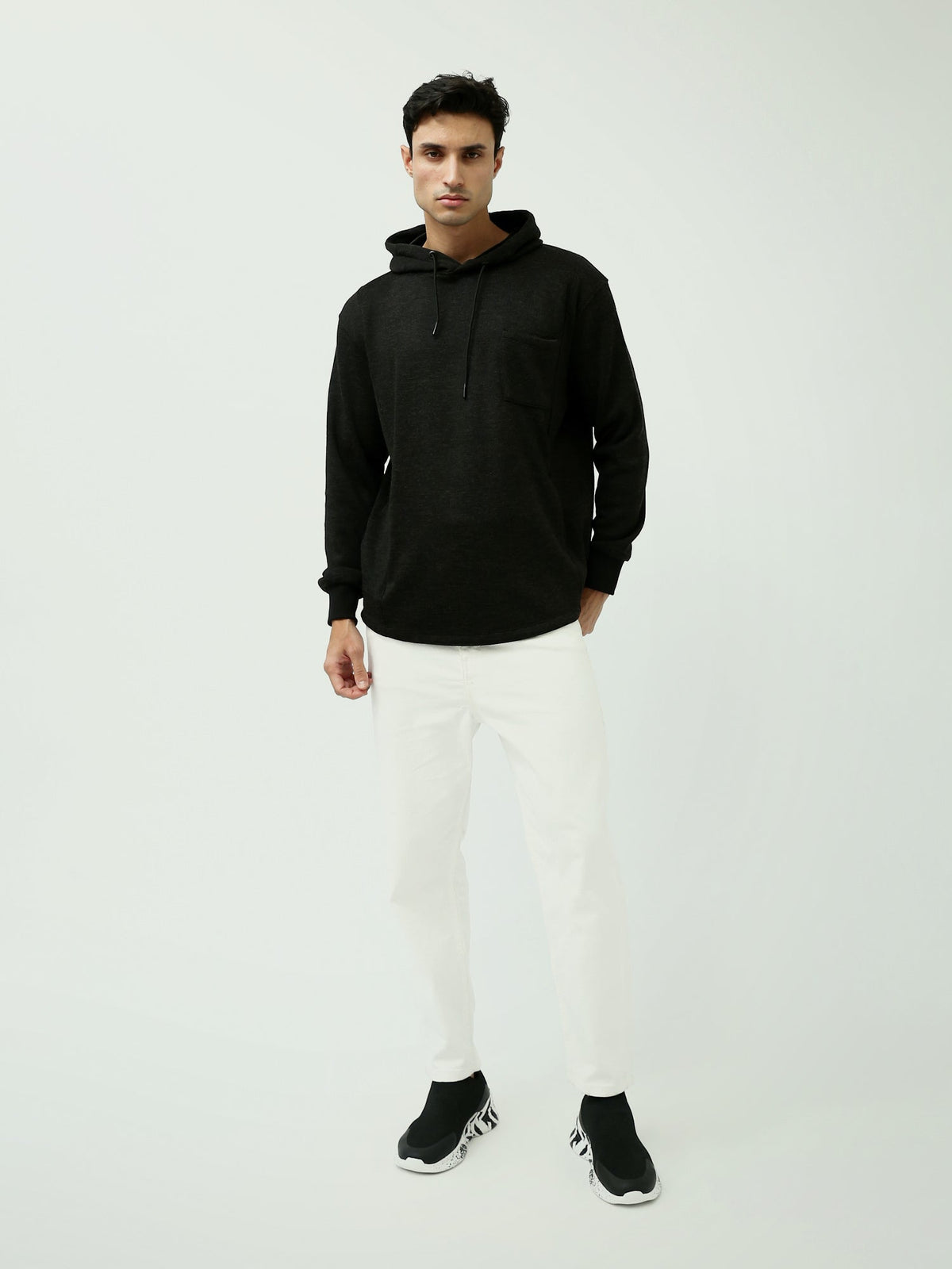 Sweat à Capuche Homme Oversize avec Poche Poitrine - SWS24WHPS26026TM1