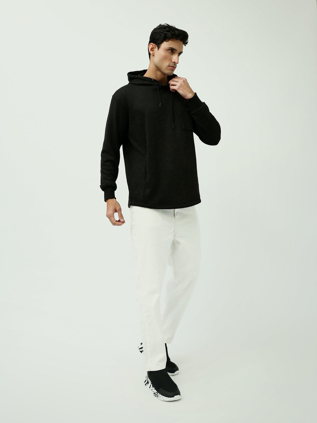 Sweat à Capuche Homme Oversize avec Poche Poitrine - SWS24WHPS26026TM1