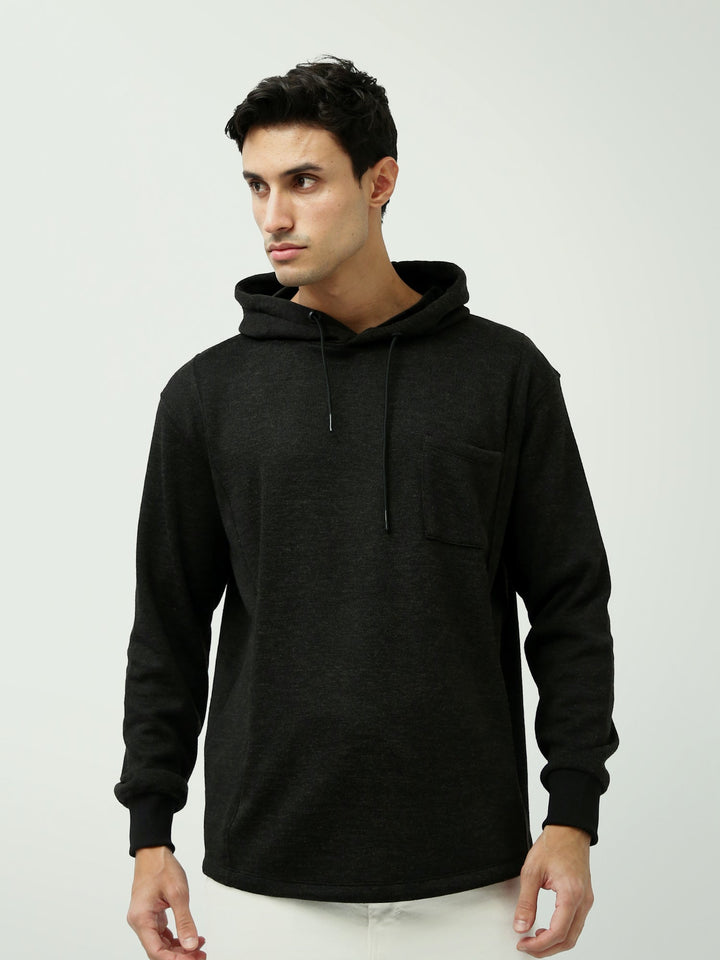 Sweat à Capuche Homme Oversize avec Poche Poitrine - SWS24WHPS26026TM1