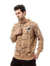 Sweat-Shirt Homme à Imprimé Unique – Confort et Style avec Capuche Ajustable - SWS24WRAL26139TM1