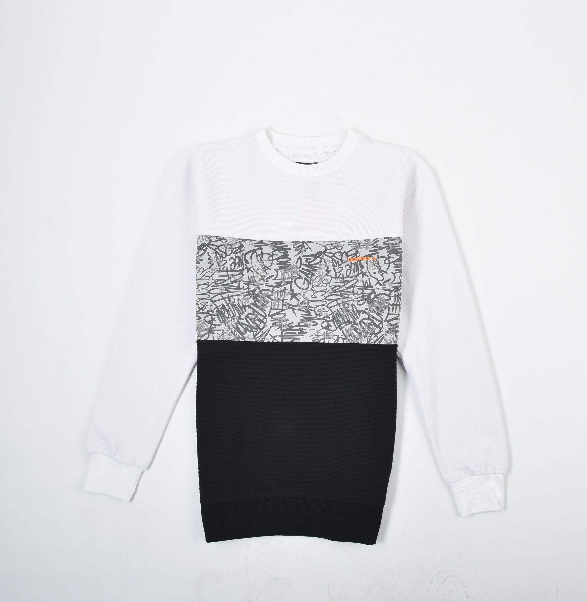 Sweatshirt oversize avec motif graphique - Confort et style urbain - SWS24WRCL26001TM1