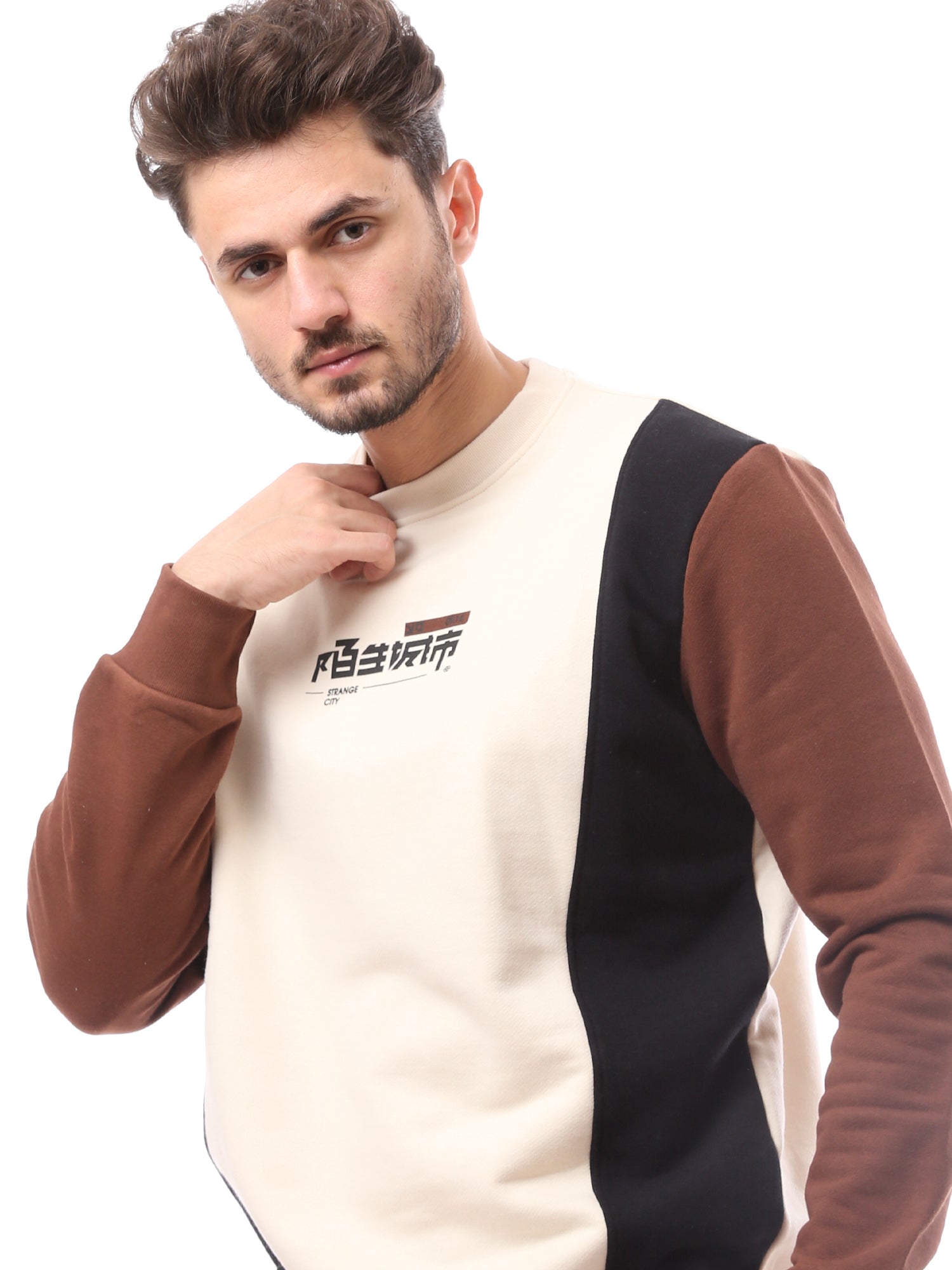 Sweatshirt à manches longues décontracté pour homme - SWS24WRCL26058TM1