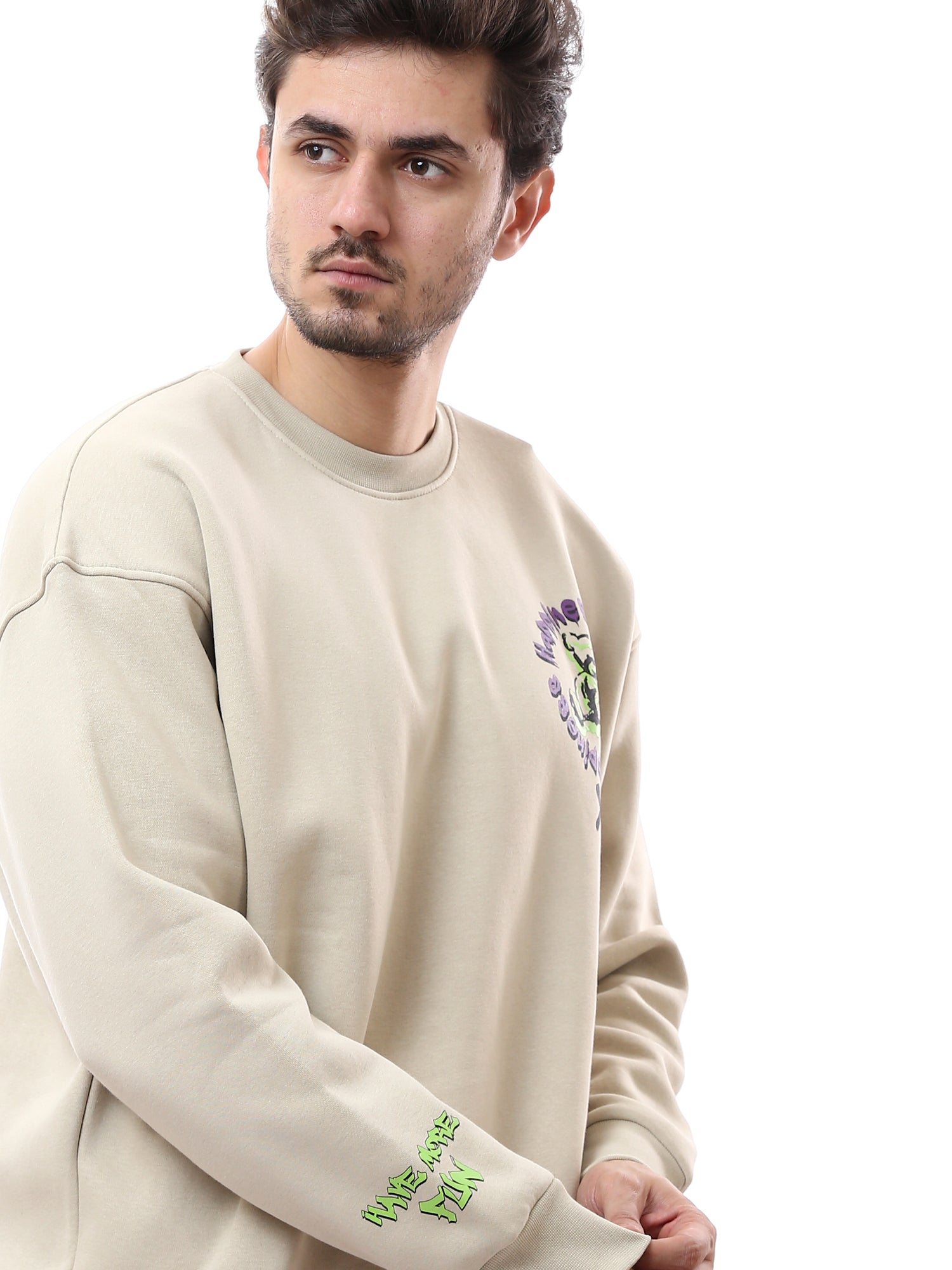 Sweat-shirt homme avec détails artistiques et couleurs modernes – SWS24WRNL26122TM1