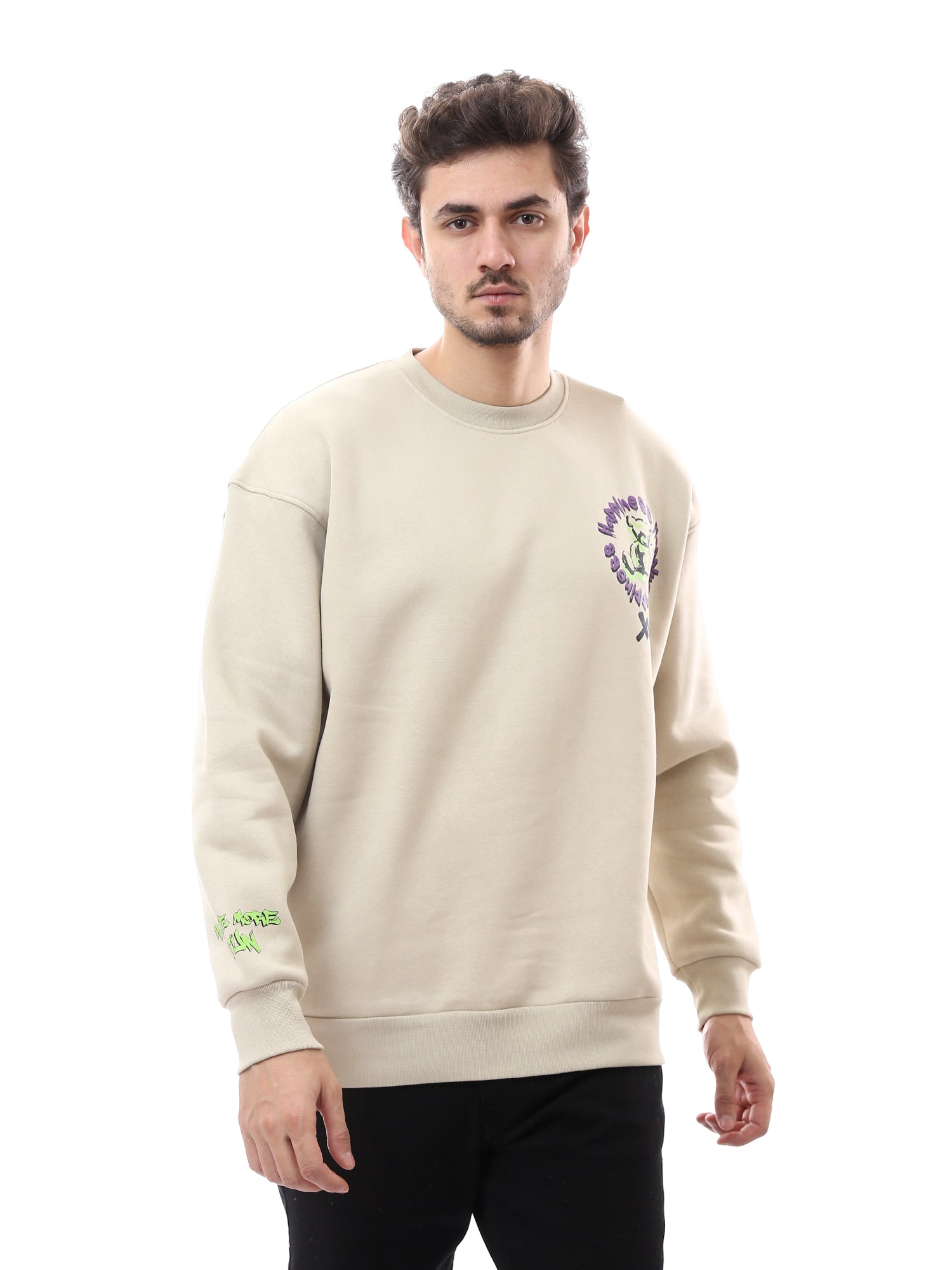 Sweat-shirt homme avec détails artistiques et couleurs modernes – SWS24WRNL26122TM1