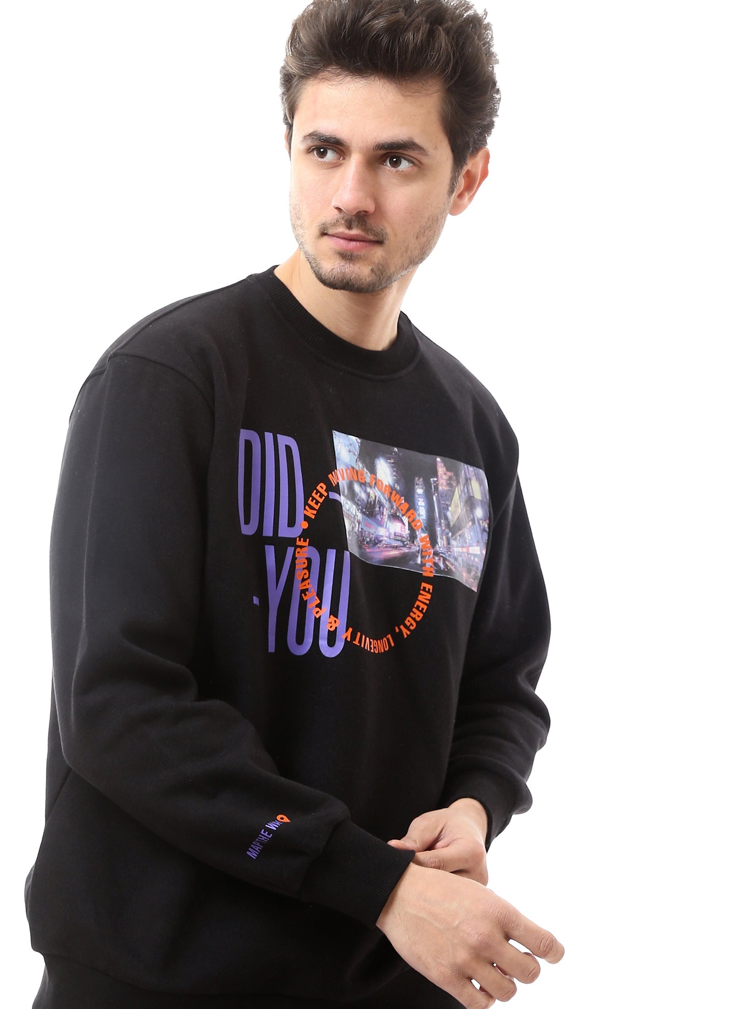 Sweat-shirt pour homme avec impression distinctive - SWS24WRNL26145TM1