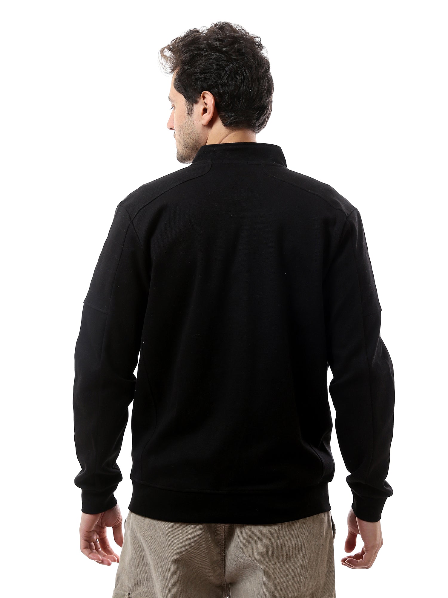 Sweat-shirt homme zippé au design simple - SWS24WUPS26704TM1