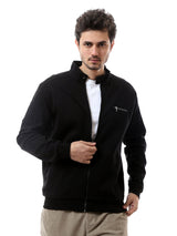 Sweatshirt pour homme avec fermeture éclair et design simple - SWS24WUPS26704TM1