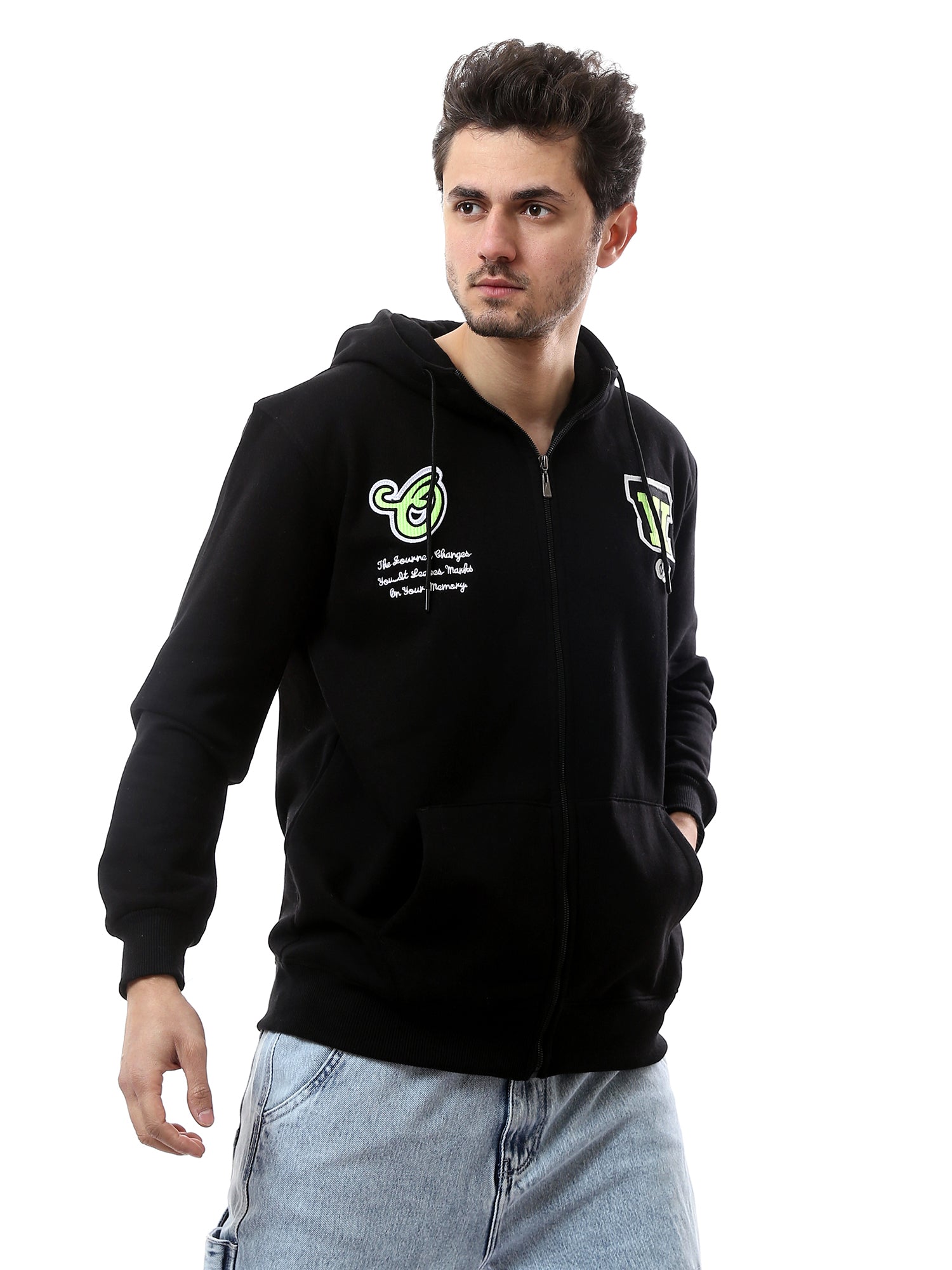 Sweat-shirt Homme à Zip Complet - Confortable, Moderne et Pratique avec Capuche Ajustable - SWS24WZNK26156TM1