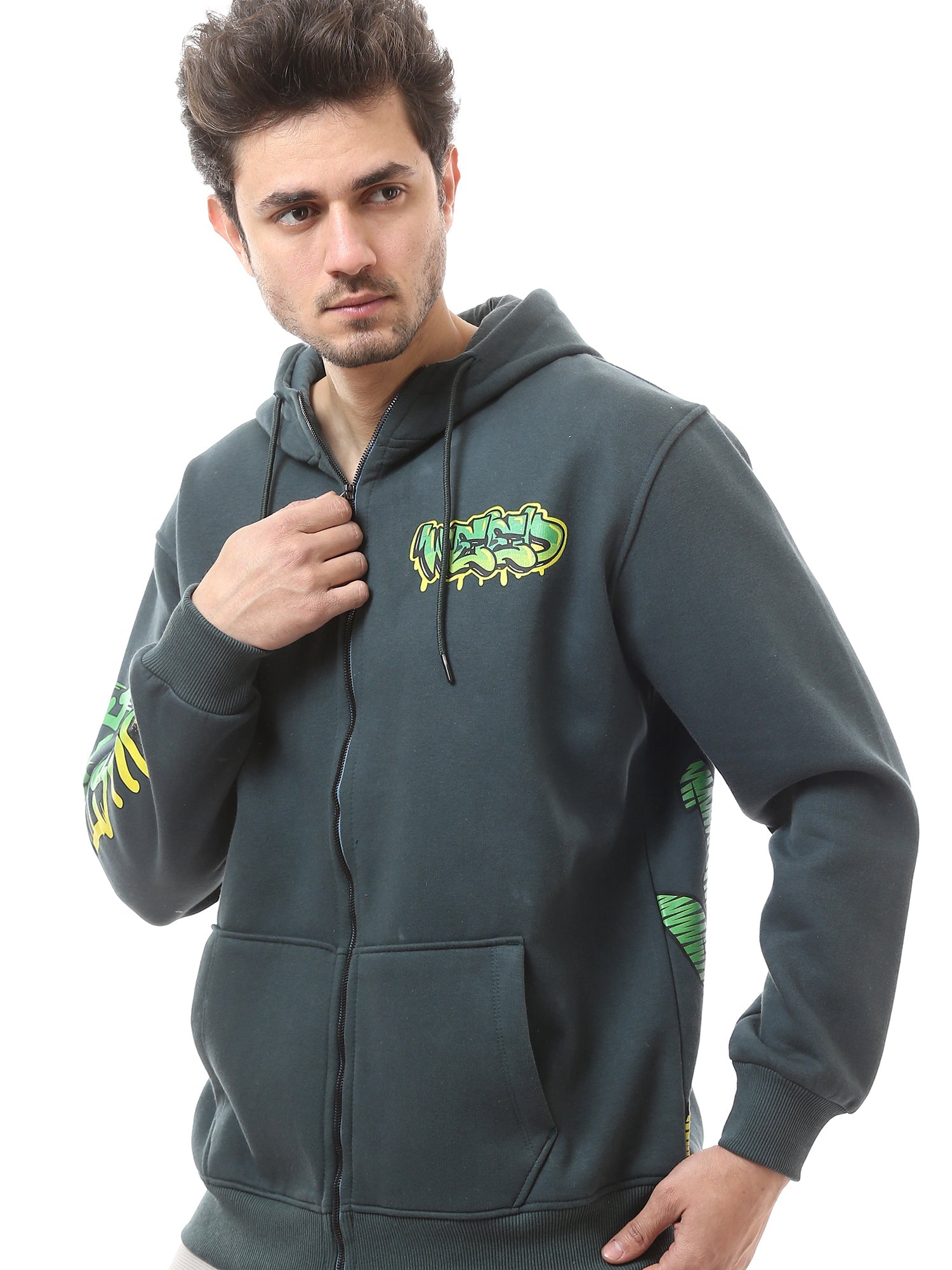 Hoodie Homme avec Zip Avant et Capuche Ajustable - Moderne, Pratique et Confortable - SWS24WZNK26157TM1