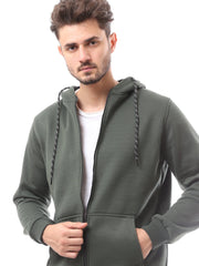 سويت شيرت رجالي بسحاب مع غطاء رأس -SWS24WZPK26741TM1