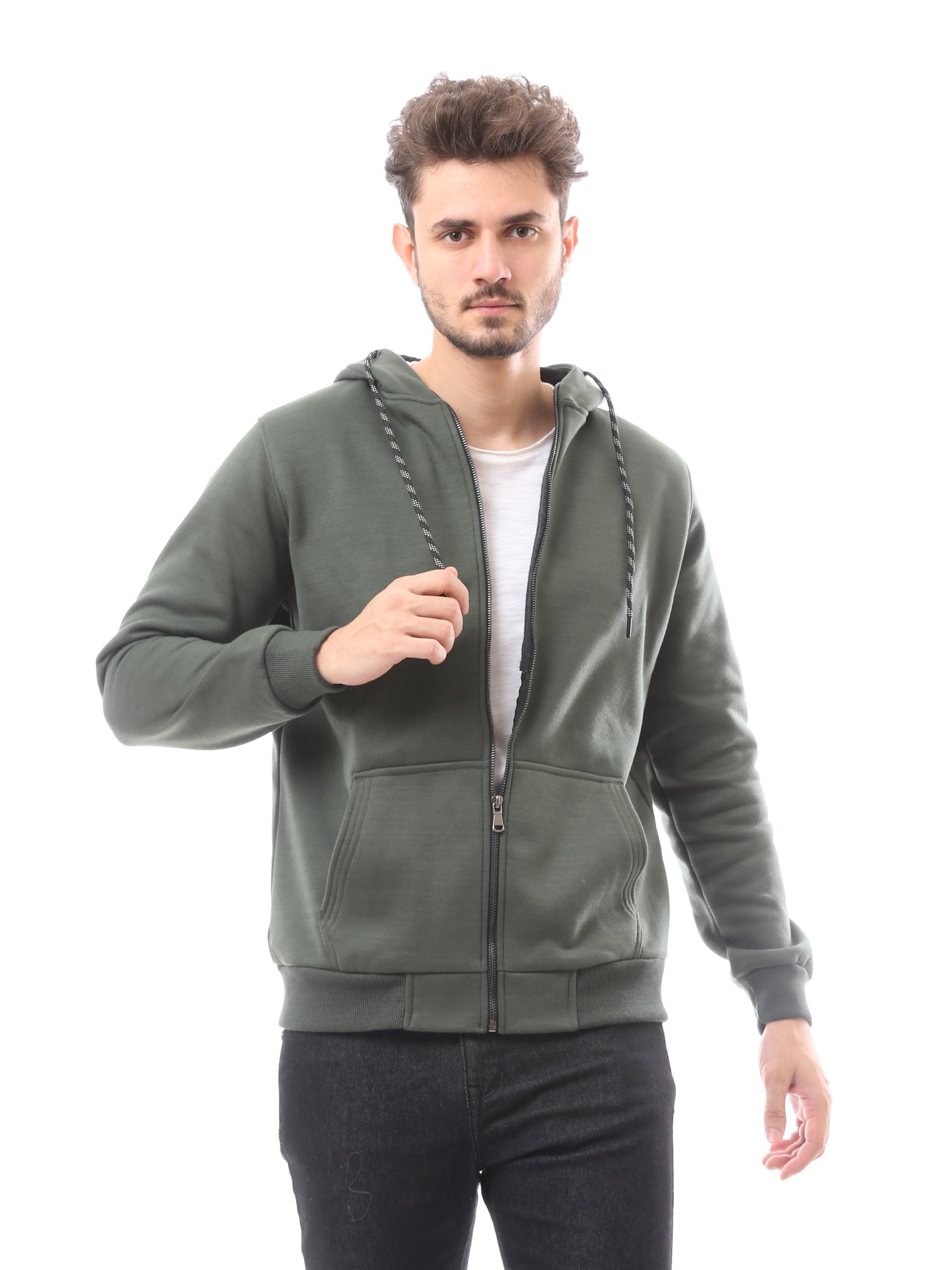 Sweat-shirt homme zippé avec capuche – SWS24WZPK26741TM1