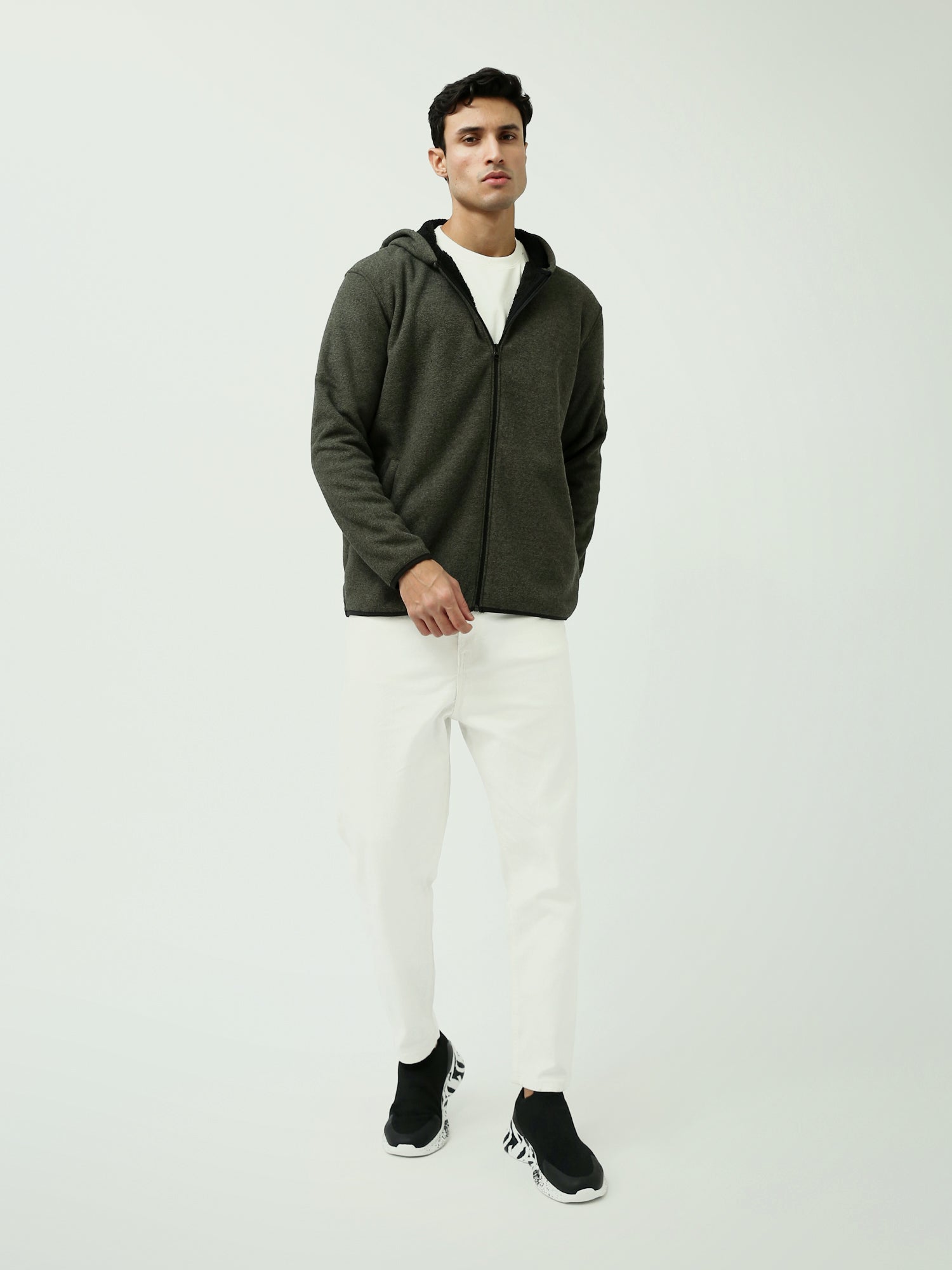 Veste à capuche pour hommes au design moderne avec poches latérales - SWS24WZPS26033TM1