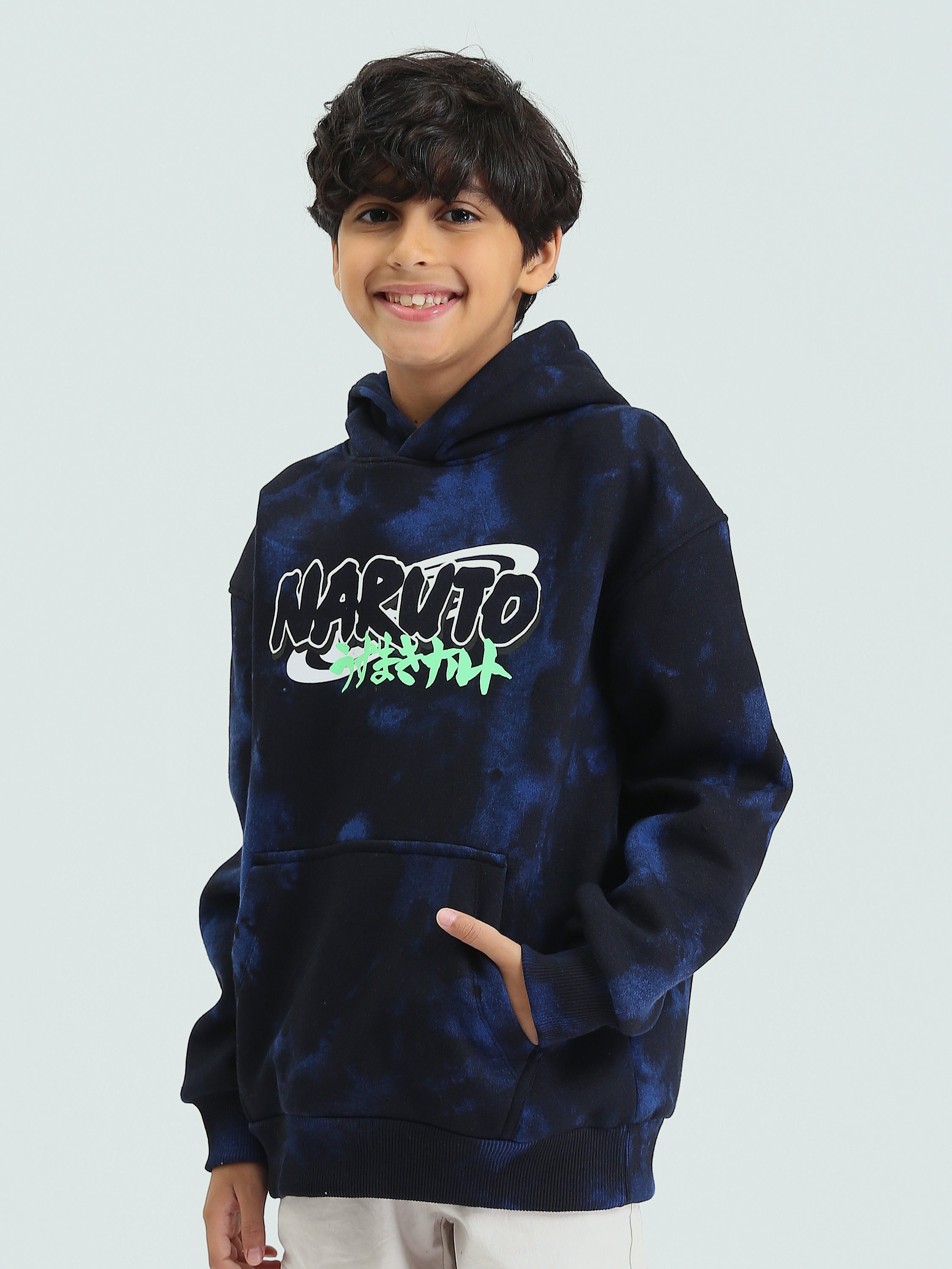 Sweat à Capuche Garçon Imprimé Style Streetwear - SWS25WHAS31518TB1