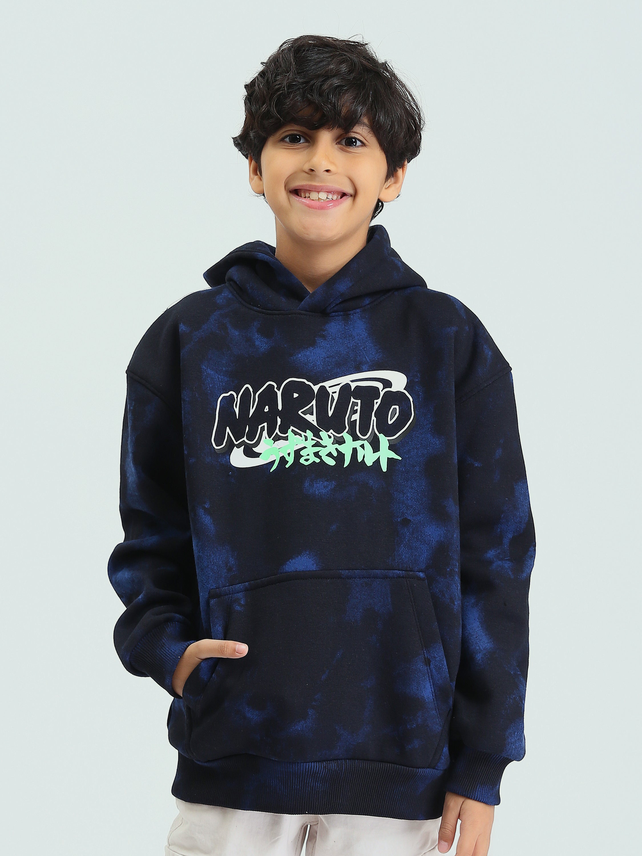 Sweat à Capuche Garçon Imprimé Style Streetwear - SWS25WHAS31518TB1