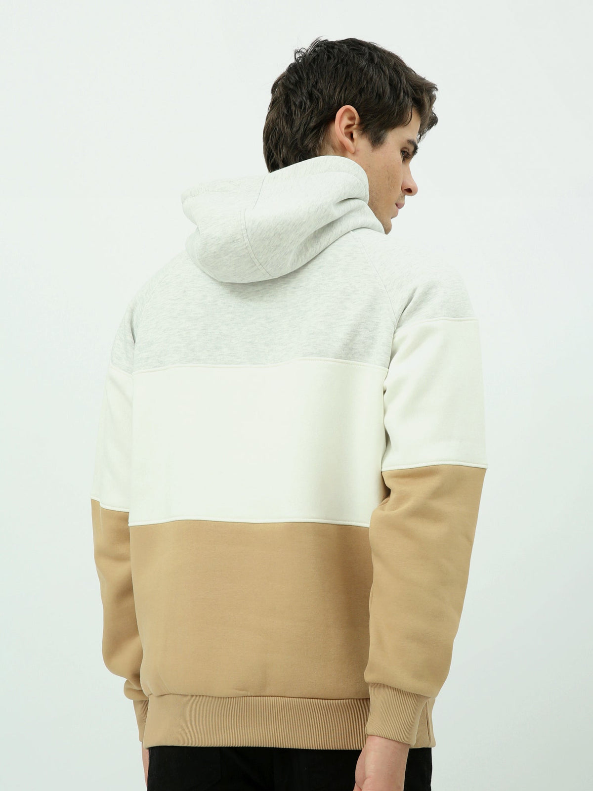 Sweat à capuche homme à blocs contrastés – Style urbain et confort quotidien - SWS25WHCK26282TM1
