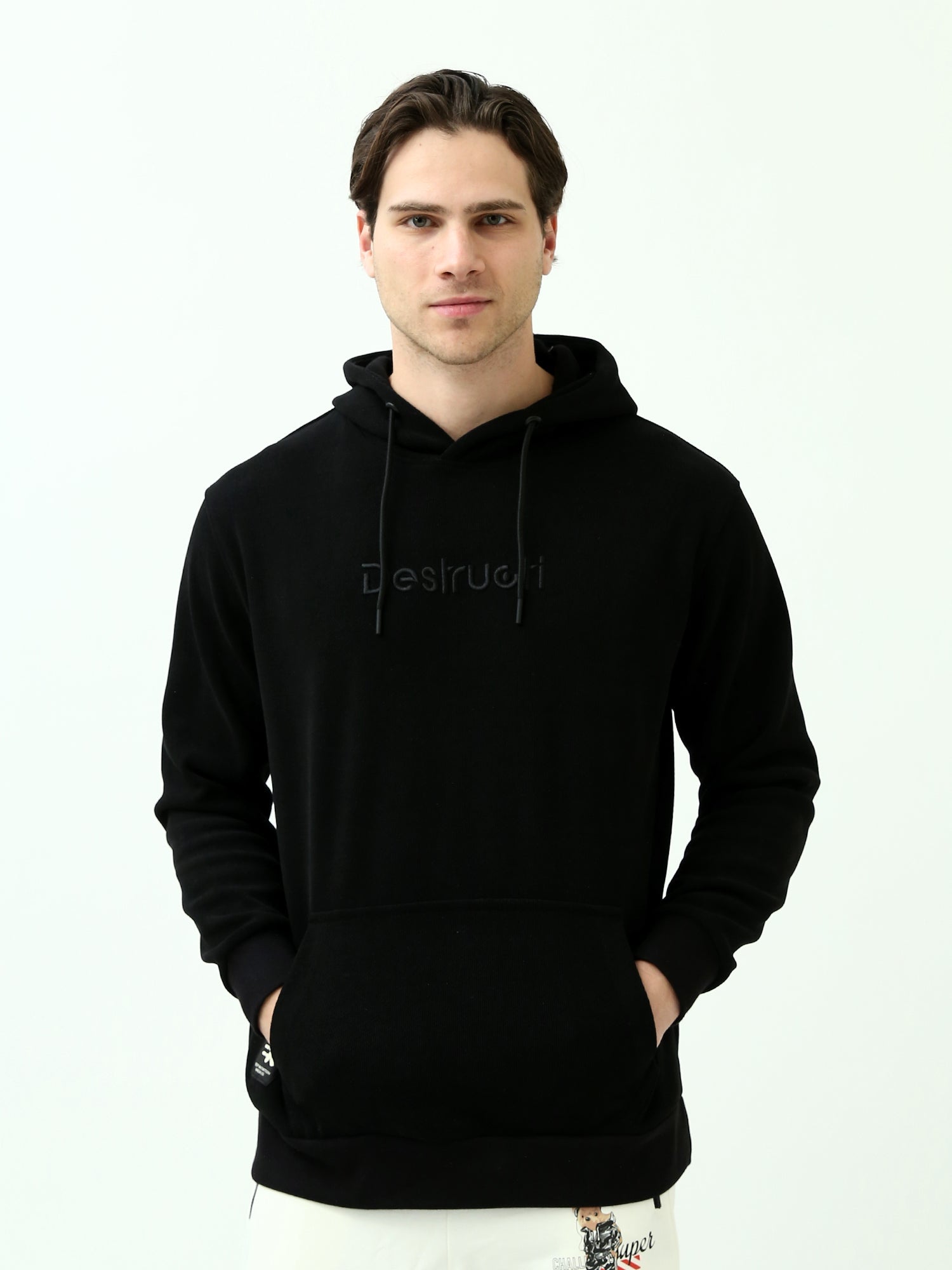 Sweat à Capuche Homme avec Imprimé "Destruct" - Confort et Style Urbain - SWS25WHEK26244TM1