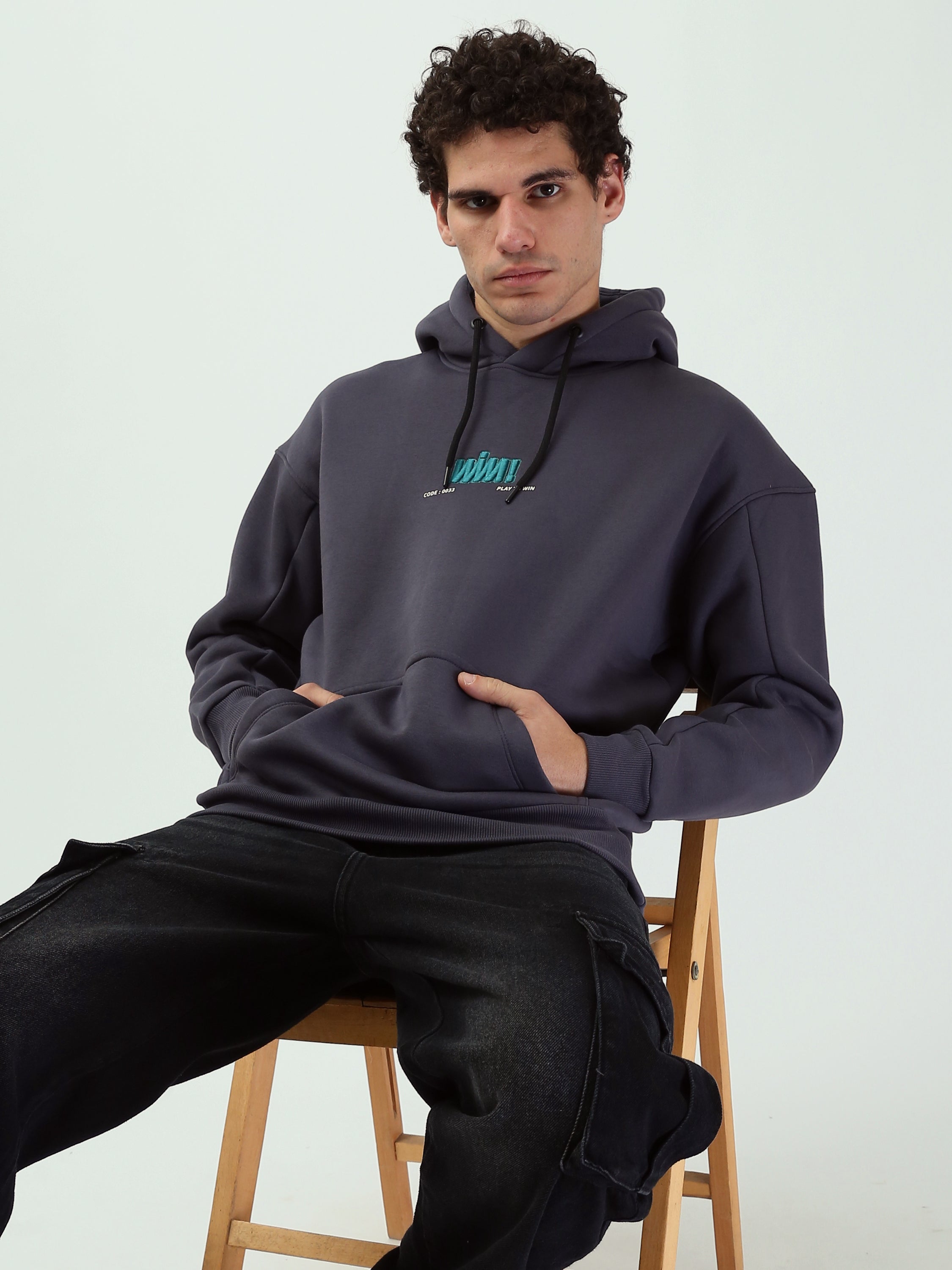 Sweat à Capuche Homme Coupe Confort avec Poche Kangourou - SWS25WHEK26379TM1