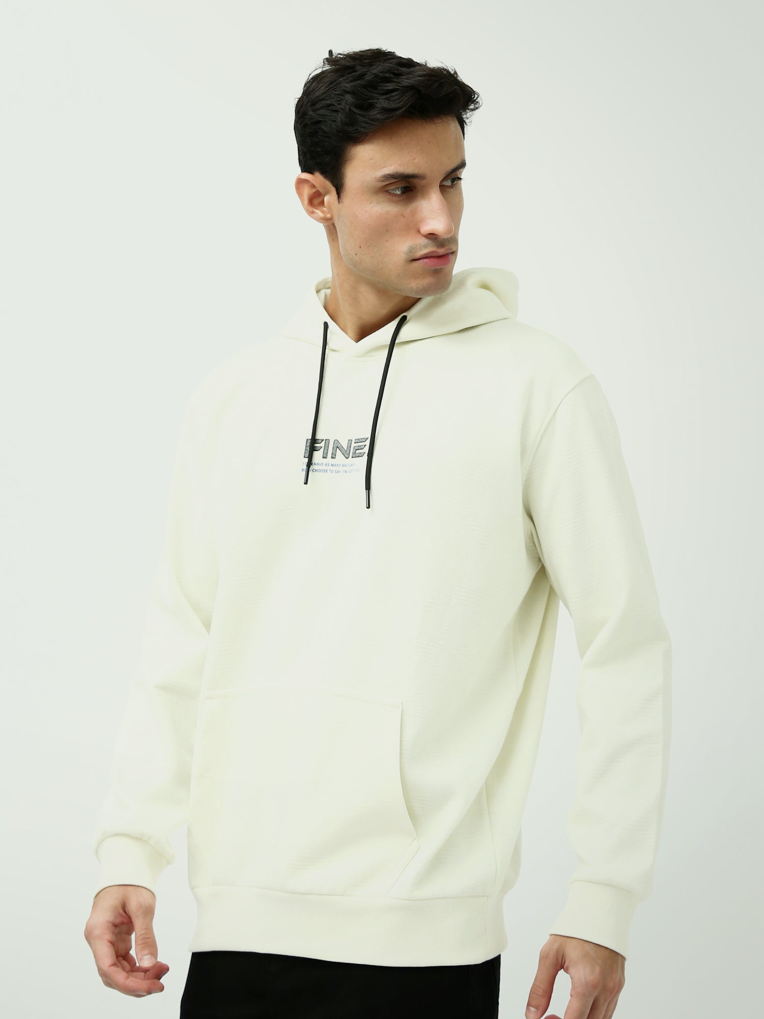 Hoodie pour homme avec capuche et logo avant - SWS25WHNK26240TM1