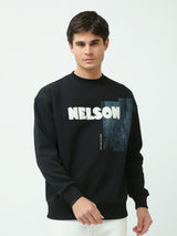 Sweatshirt homme col rond imprimé – Style urbain moderne - SWS25WHNK26241TM1