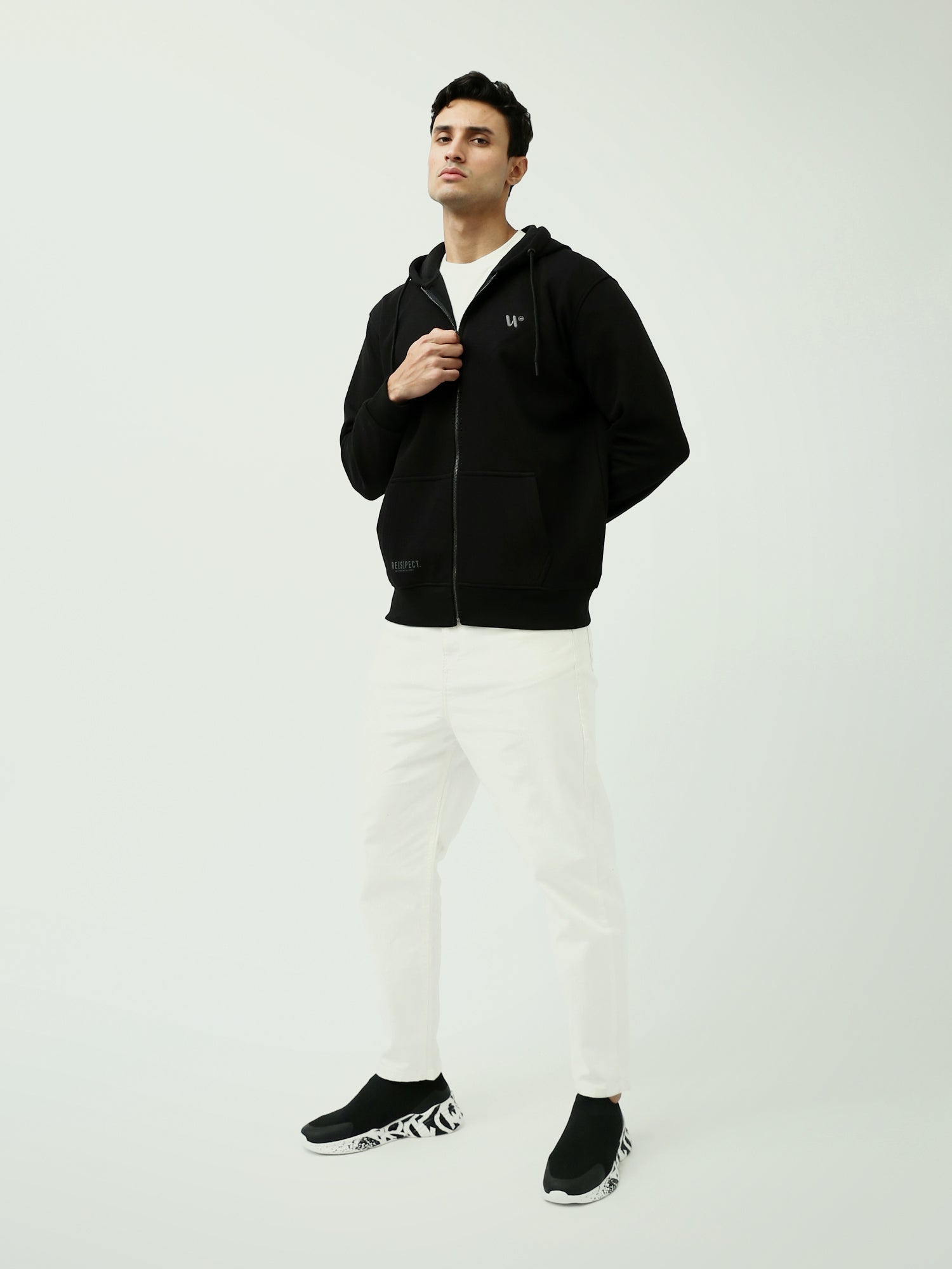 Sweat à Capuche Homme Vert Olive Zippé – Style Casual Urbain - SWS25WHNK26265TM1