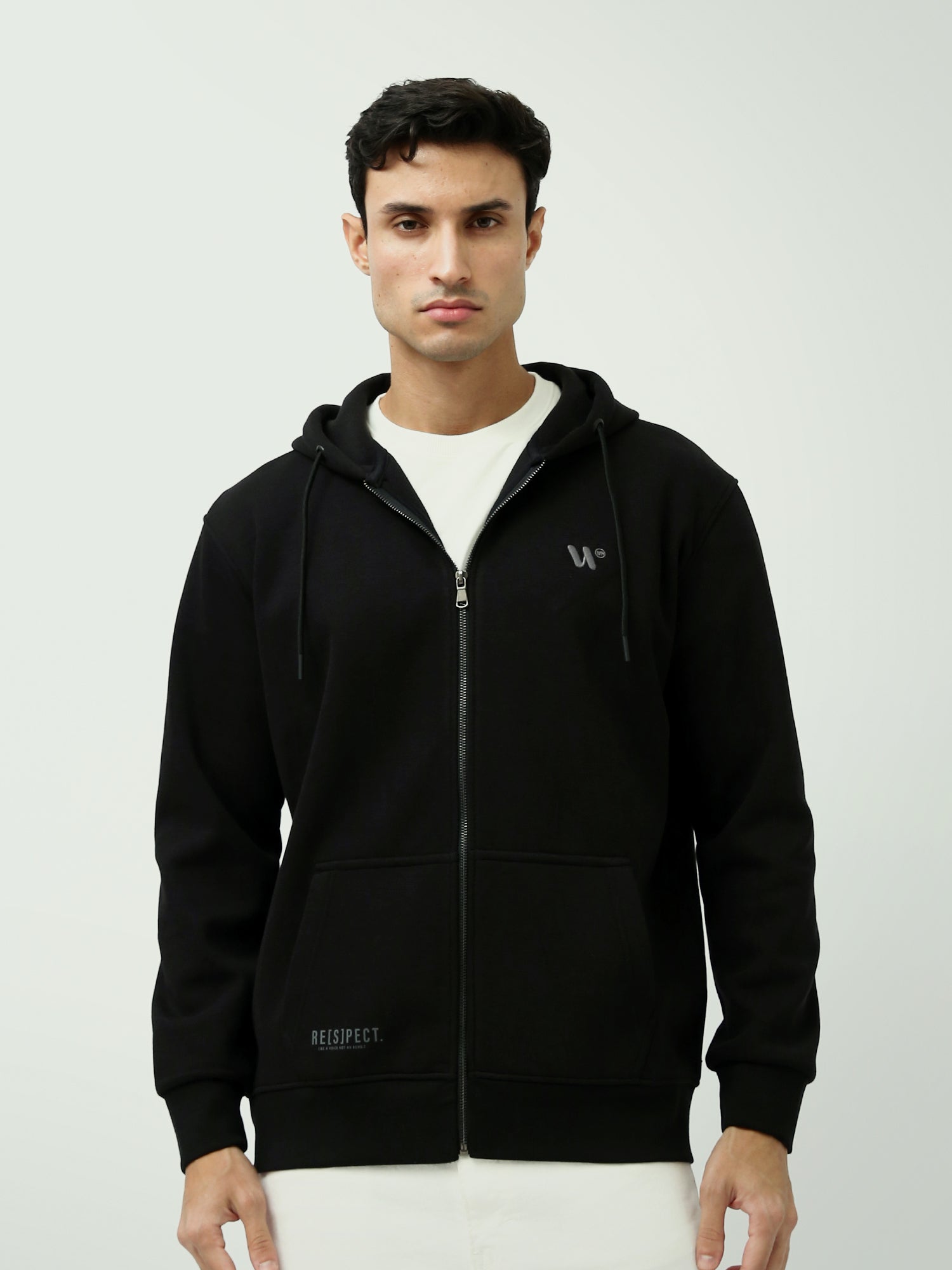 Sweat à Capuche Homme Vert Olive Zippé – Style Casual Urbain - SWS25WHNK26265TM1