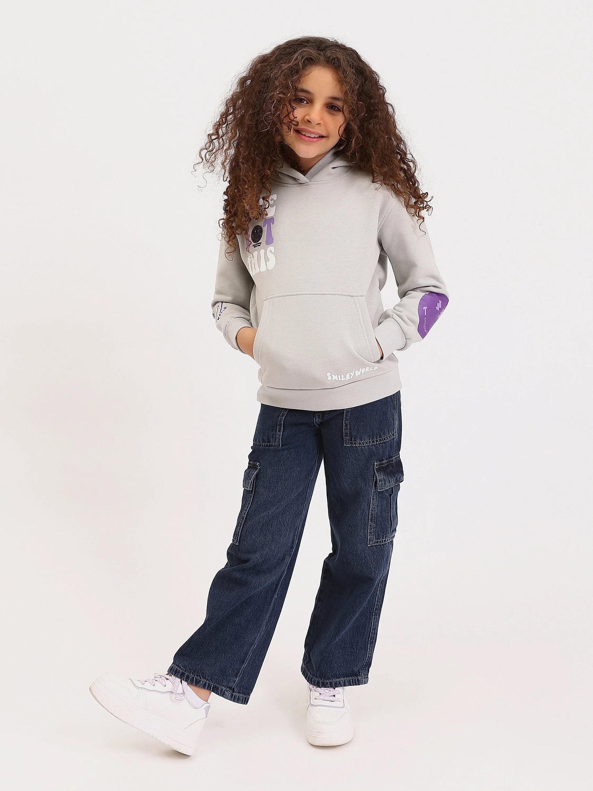 Sweat à Capuche Fille "I'VE GOT THIS" - SWS25WHNK71145MG1 - Justyol