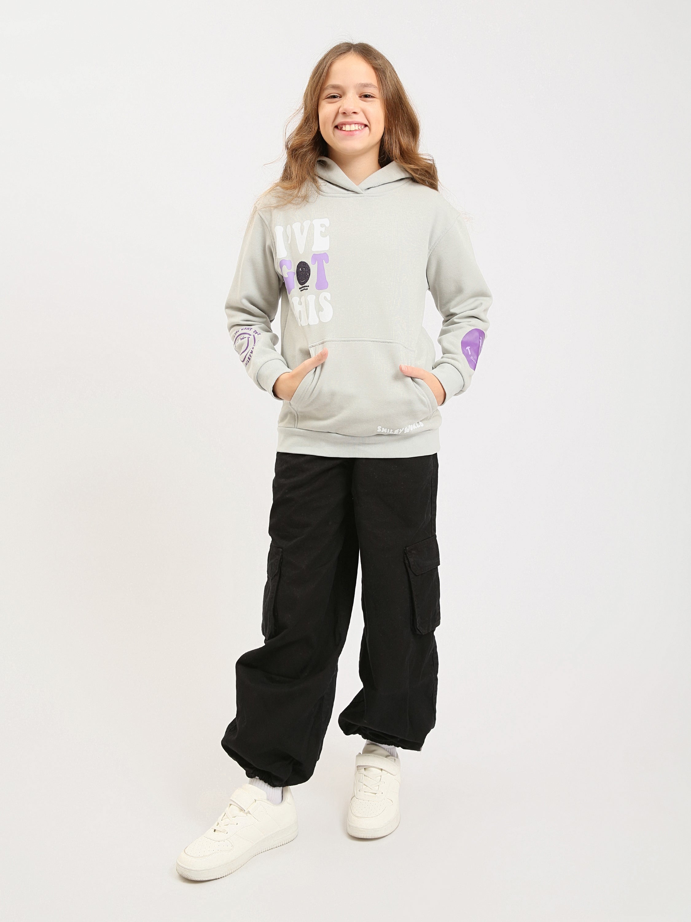 Sweat à Capuche Fille "I'VE GOT THIS" - SWS25WHNK71145MR1