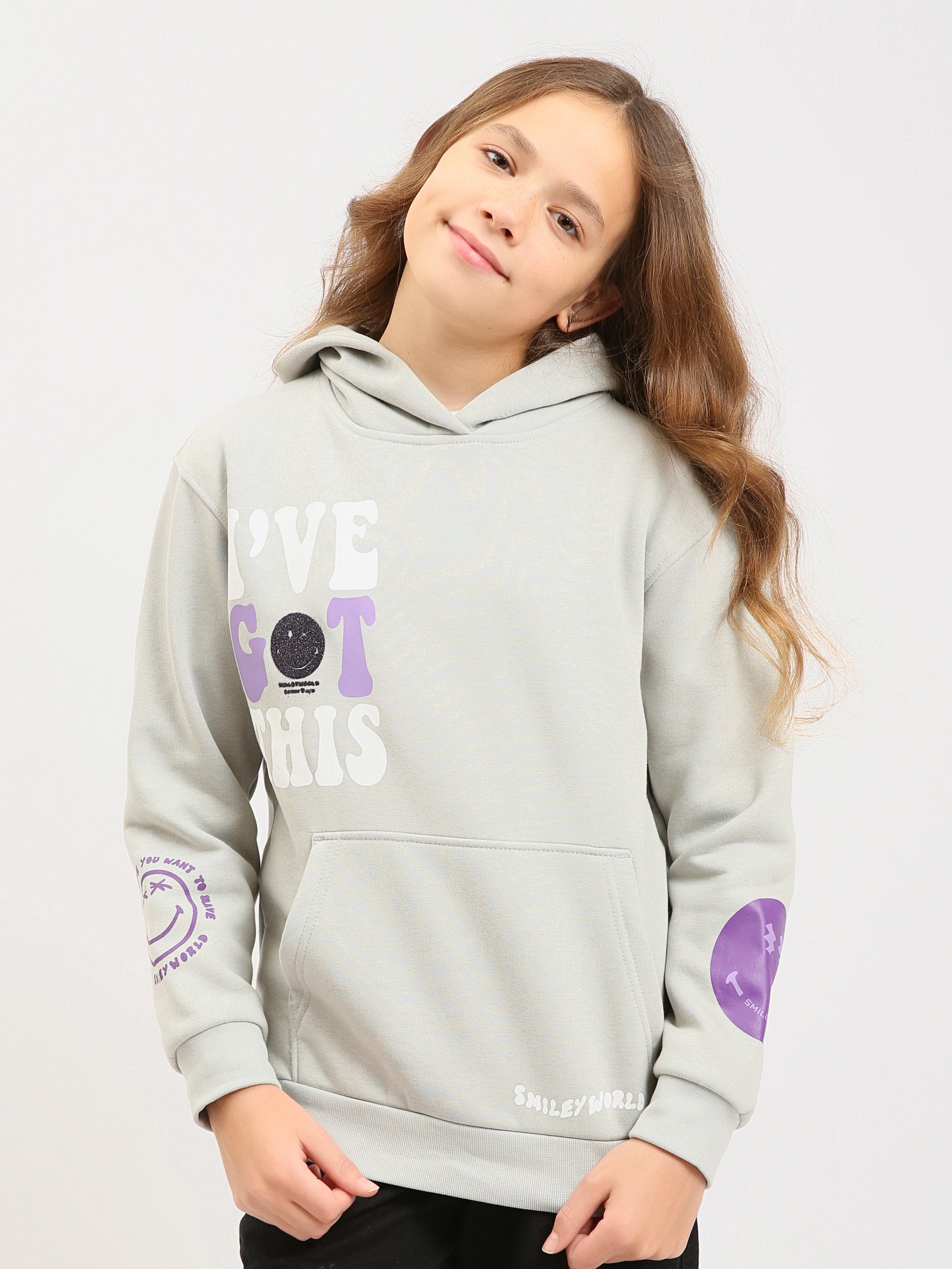 Sweat à Capuche Fille "I'VE GOT THIS" - SWS25WHNK71145MR1