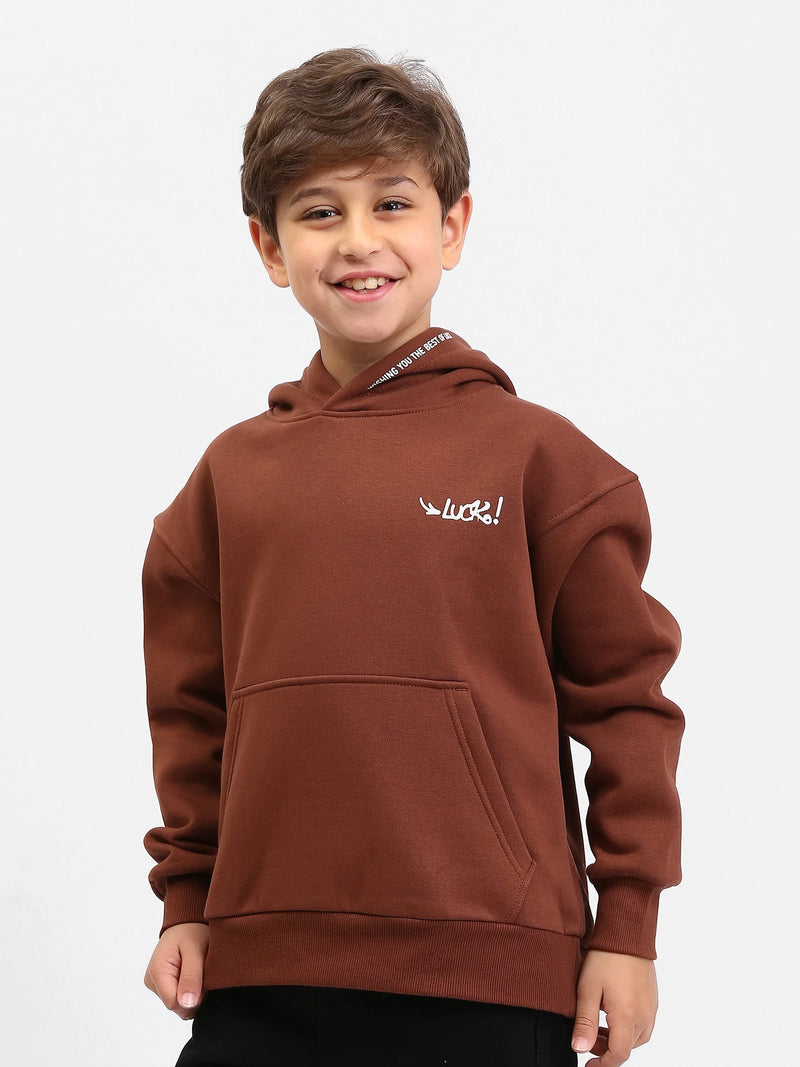 Sweat à capuche ado garçon avec poche kangourou et imprimé Luck – SWS25WHNK76069MJ1